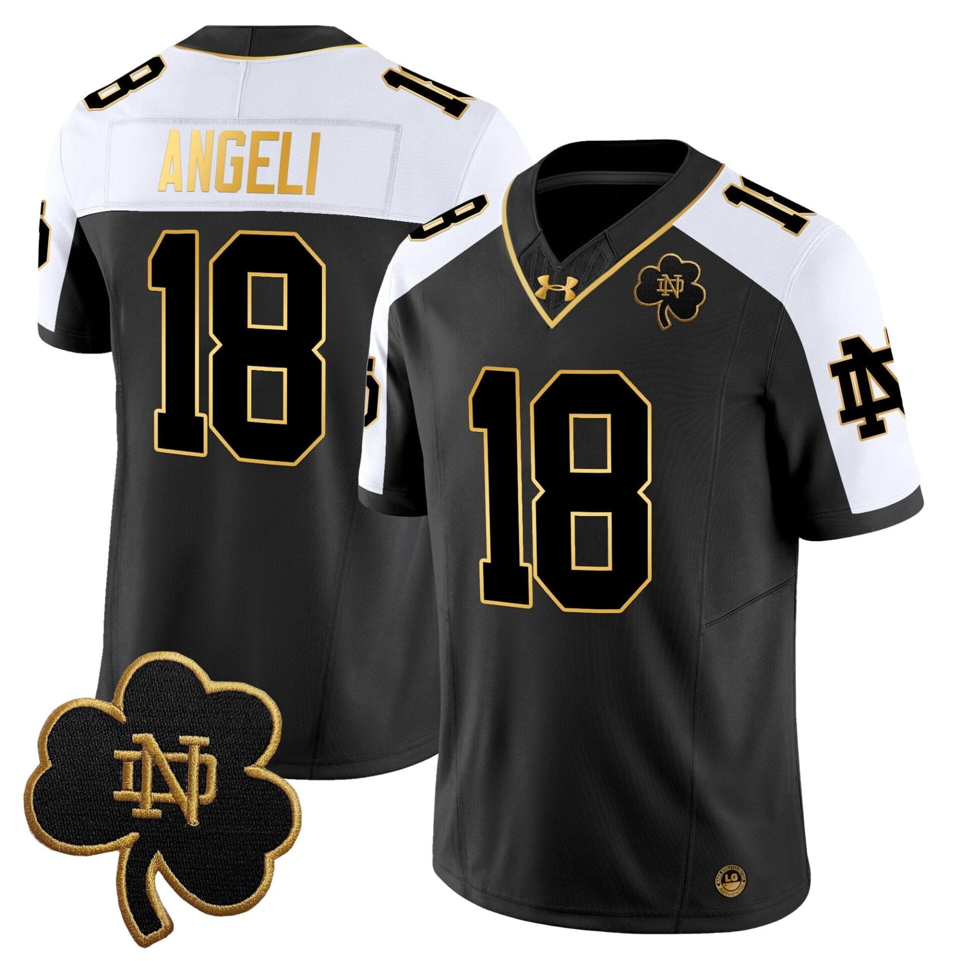 Notre Dame Fighting Irish 2024 Gold Vapor Limited Jersey - All Stitched - Image 8