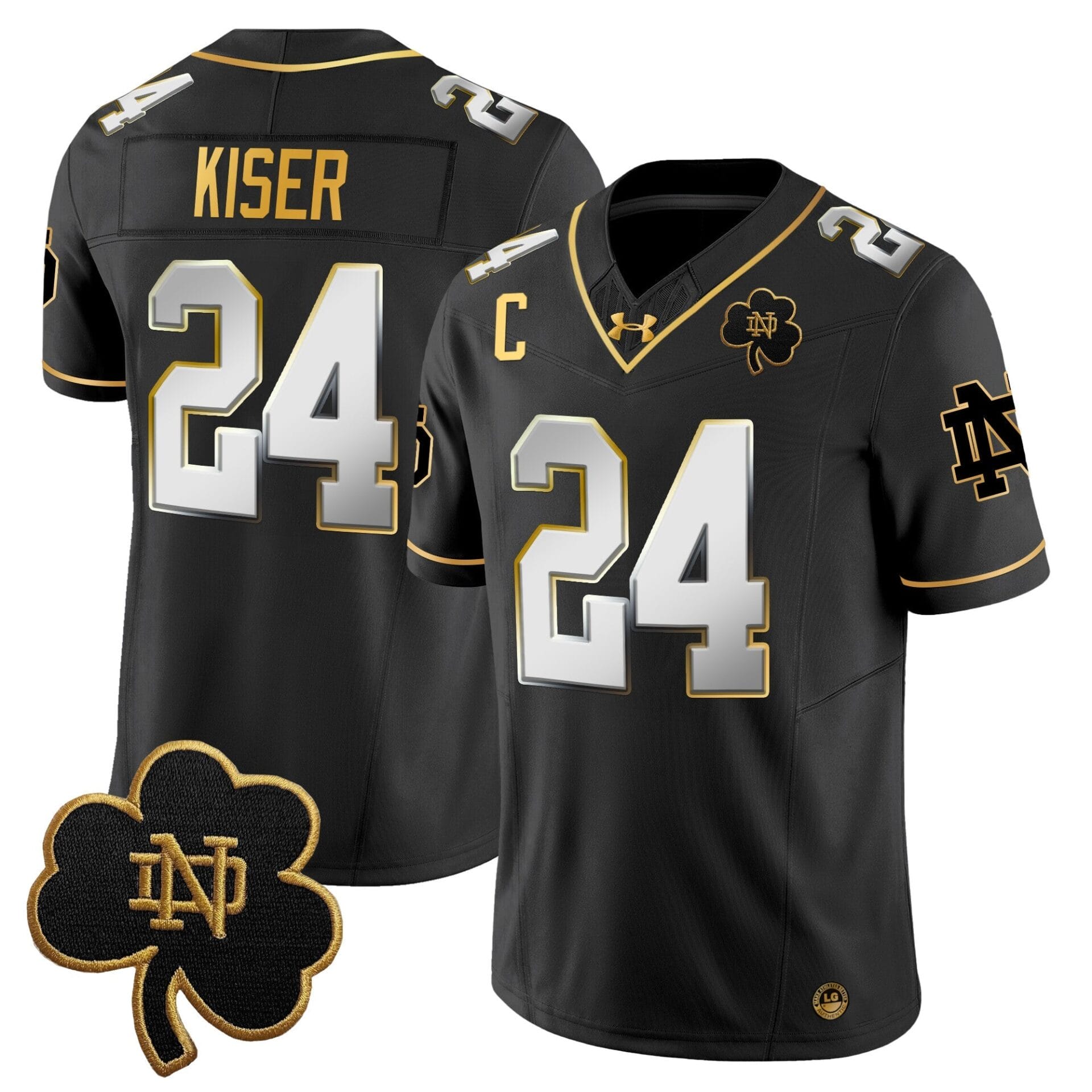 Notre Dame Fighting Irish 2024 Gold Vapor Limited Jersey - All Stitched - Image 33