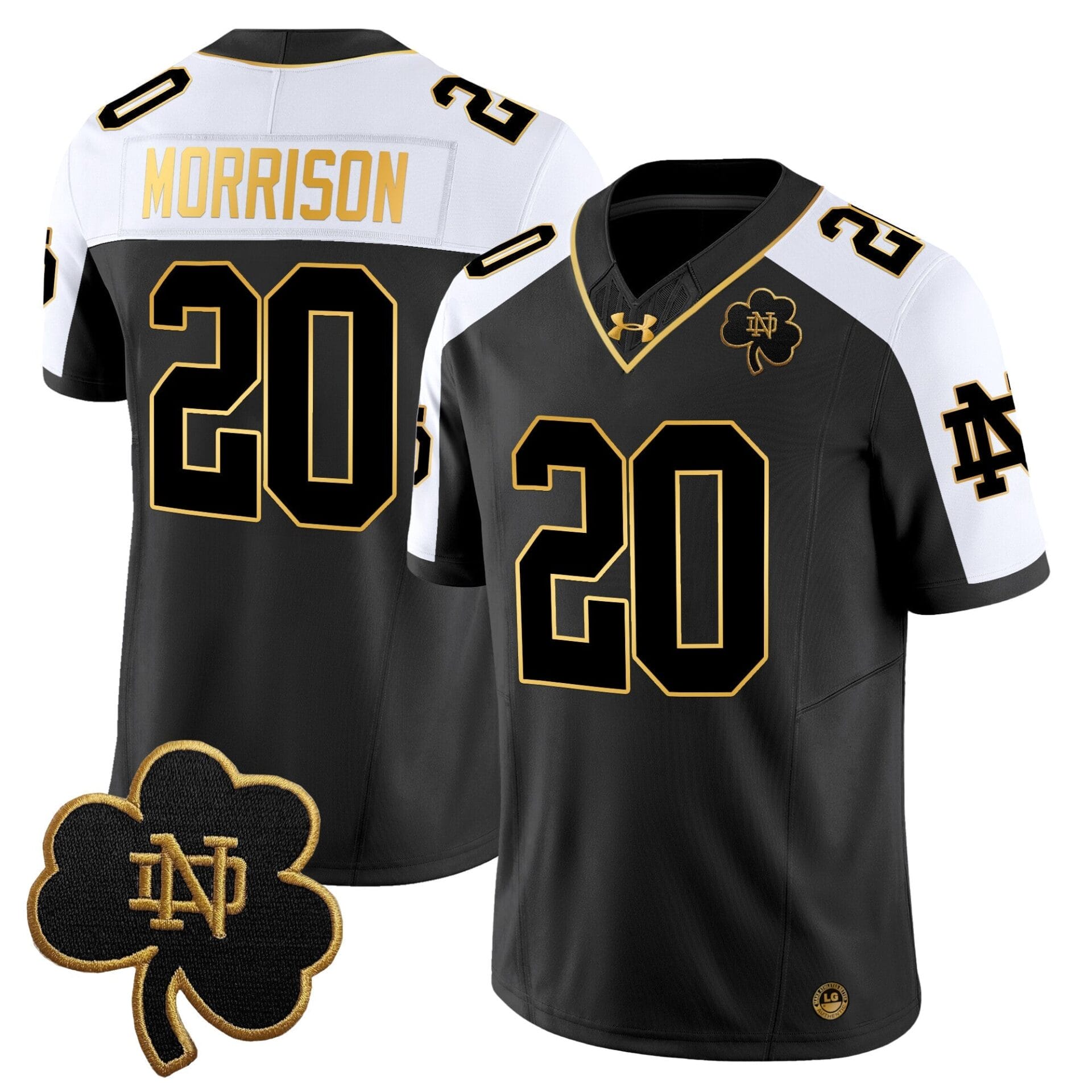Notre Dame Fighting Irish 2024 Gold Vapor Limited Jersey - All Stitched - Image 4