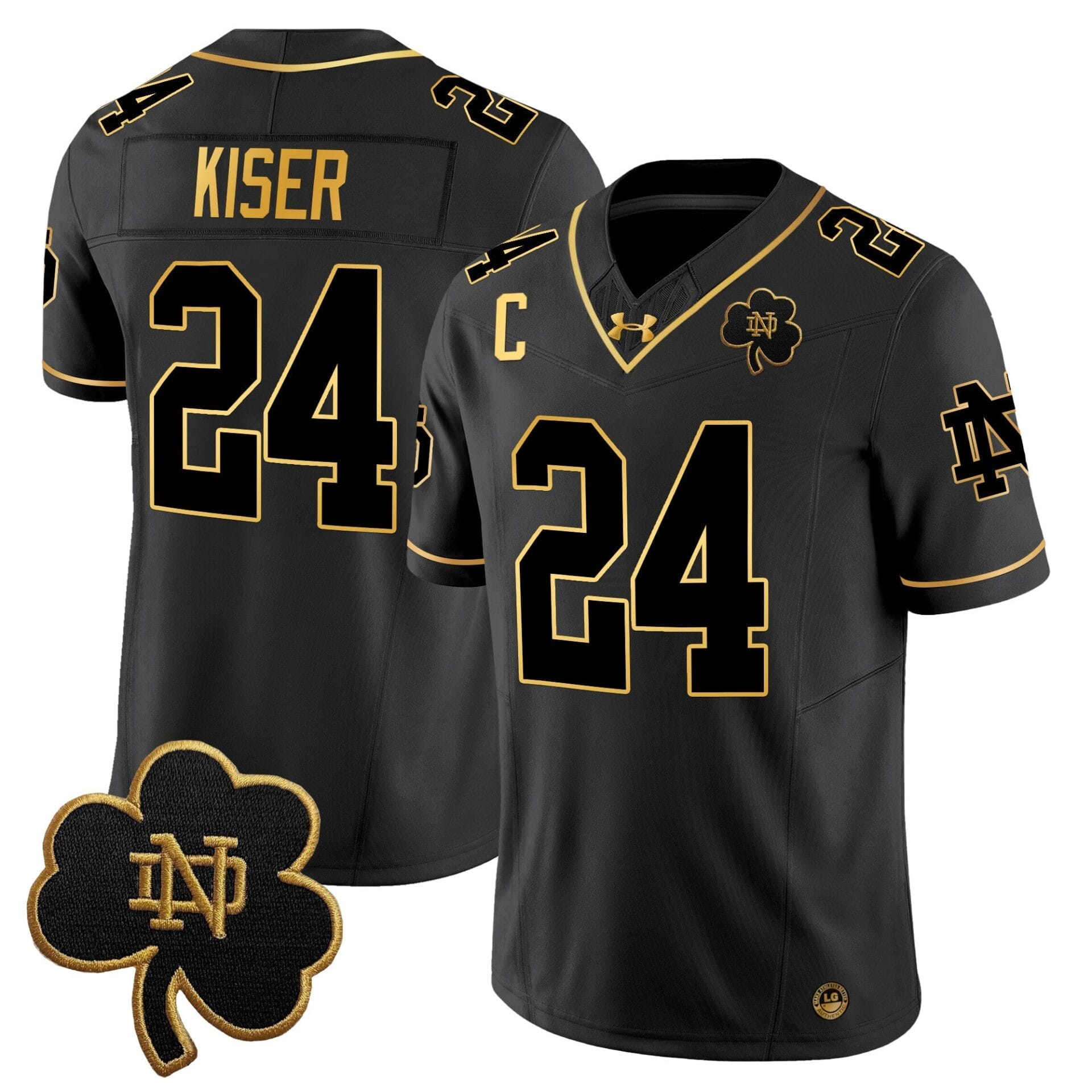 Notre Dame Fighting Irish 2024 Gold Vapor Limited Jersey - All Stitched - Image 24