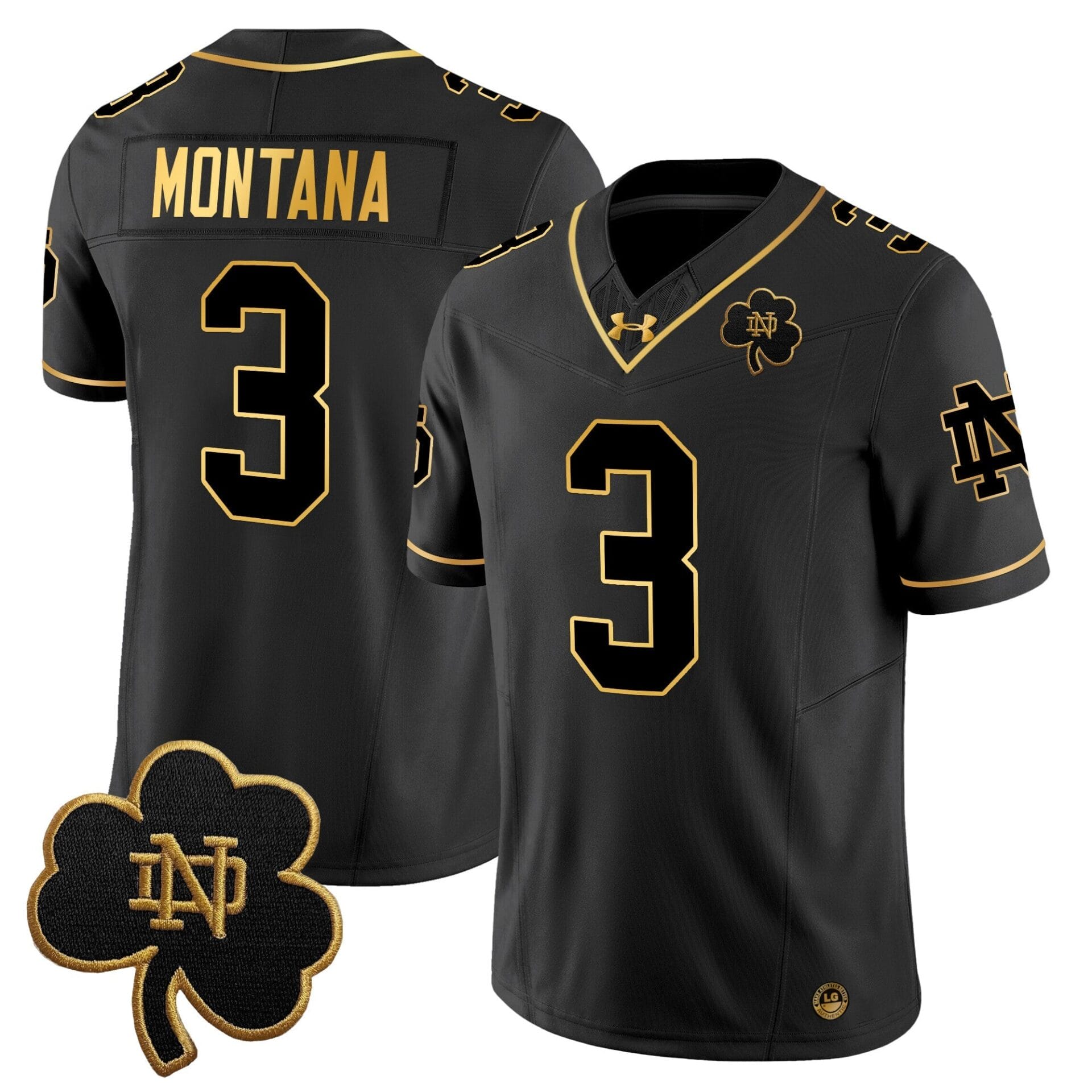 Notre Dame Fighting Irish 2024 Gold Vapor Limited Jersey - All Stitched - Image 23