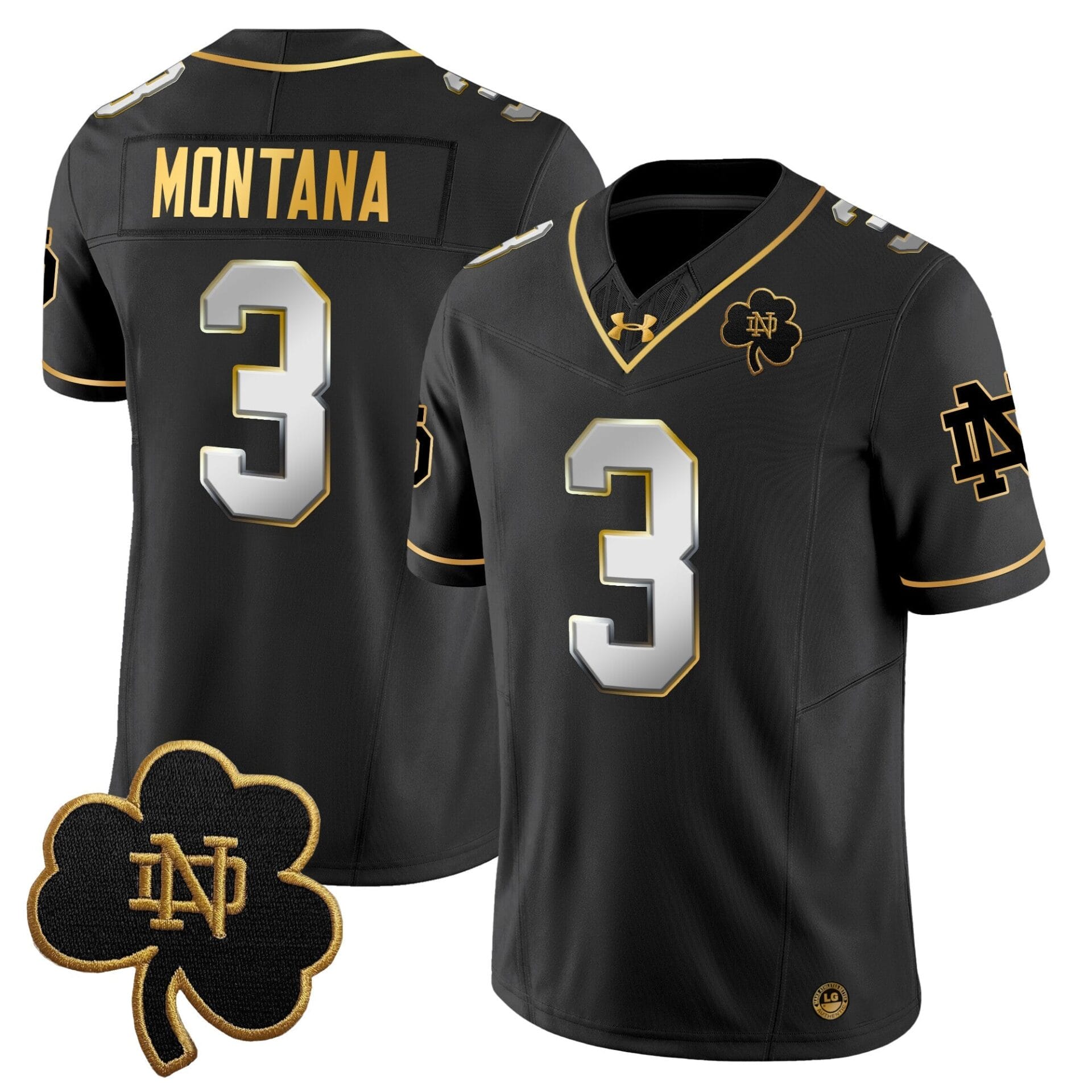 Notre Dame Fighting Irish 2024 Gold Vapor Limited Jersey - All Stitched - Image 32