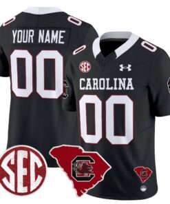 Alternative view of South Carolina Gamecocks 1980 Throwback Home Patch Vapor Limited Custom Jersey - All Stitched