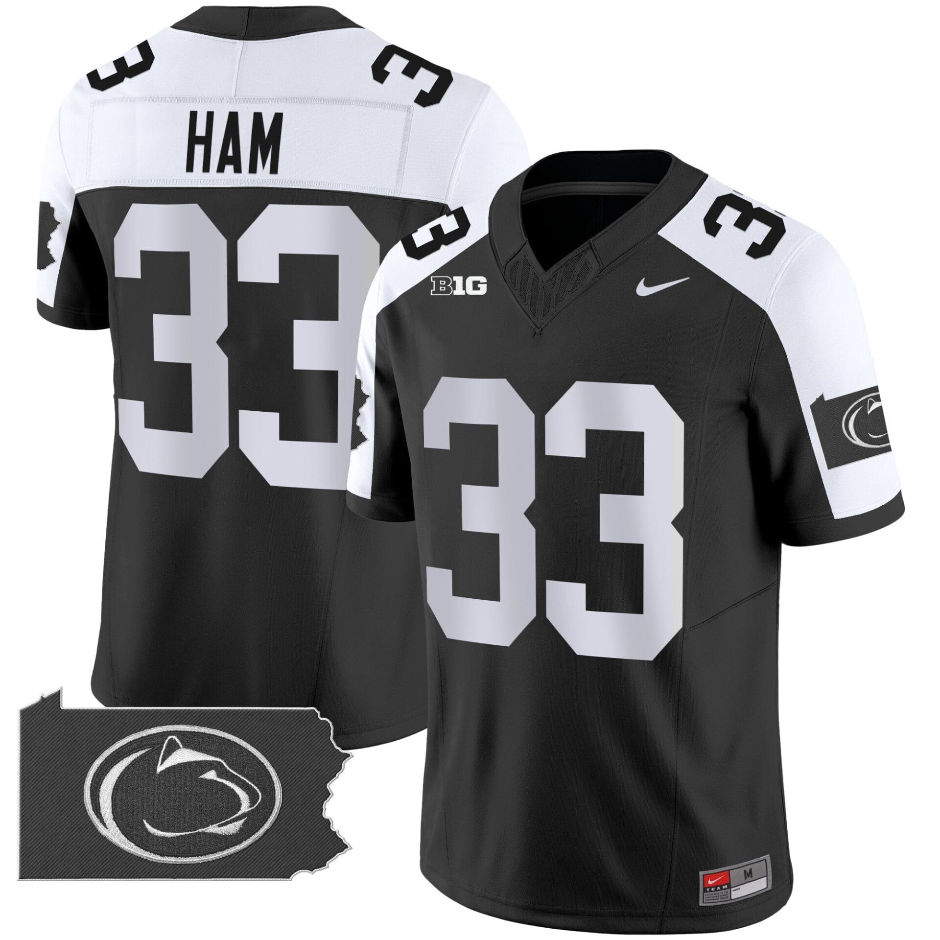 Penn State Nittany Lions 2024 Home Patch Vapor Limited Jersey - All Stitched - Image 4