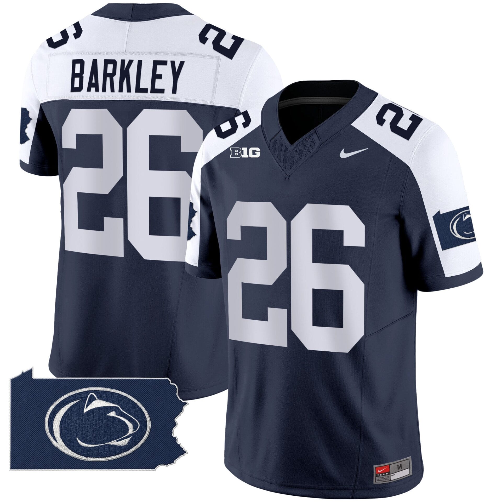 Penn State Nittany Lions 2024 Home Patch Vapor Limited Jersey - All Stitched - Image 12