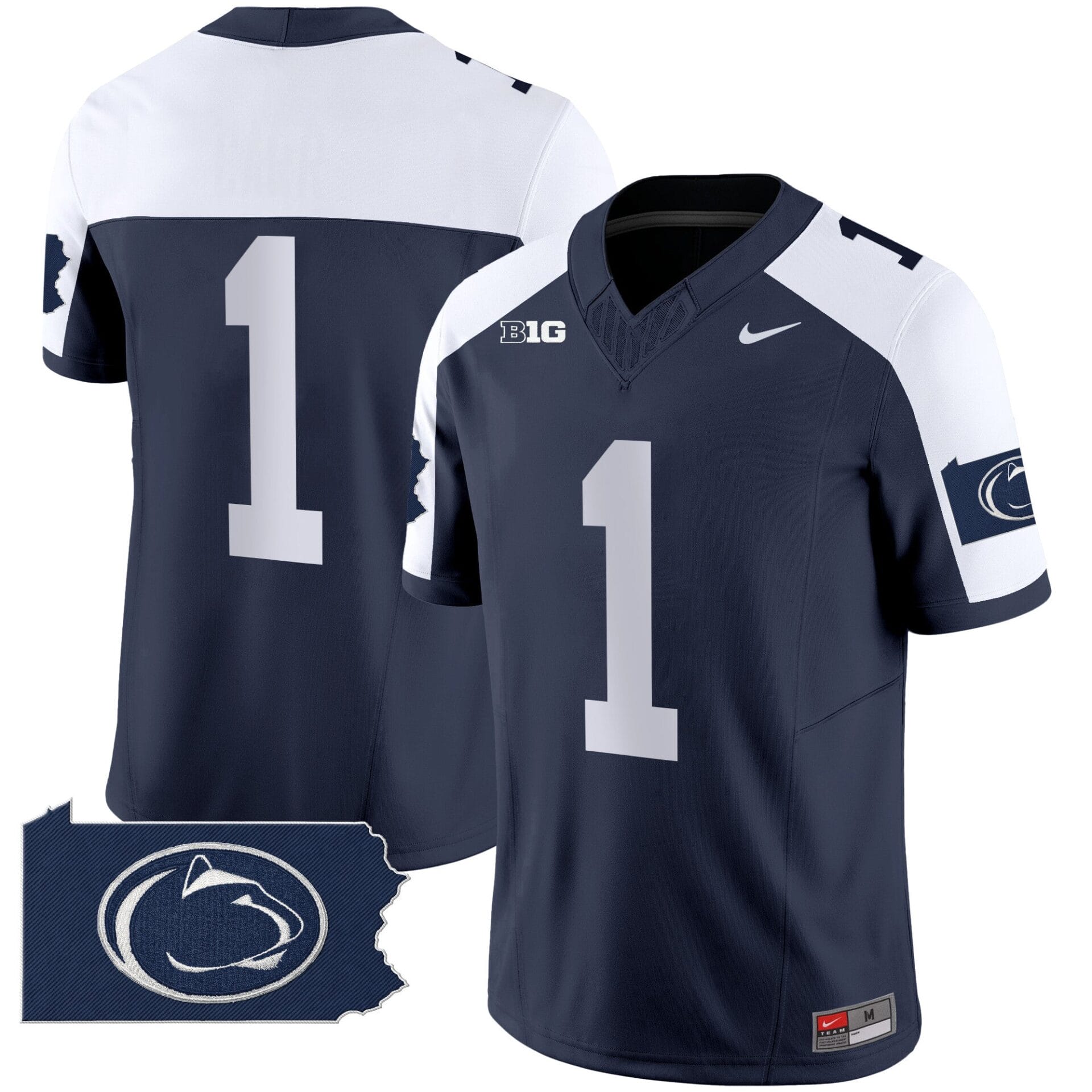 Penn State Nittany Lions 2024 Home Patch Vapor Limited Jersey - All Stitched - Image 14