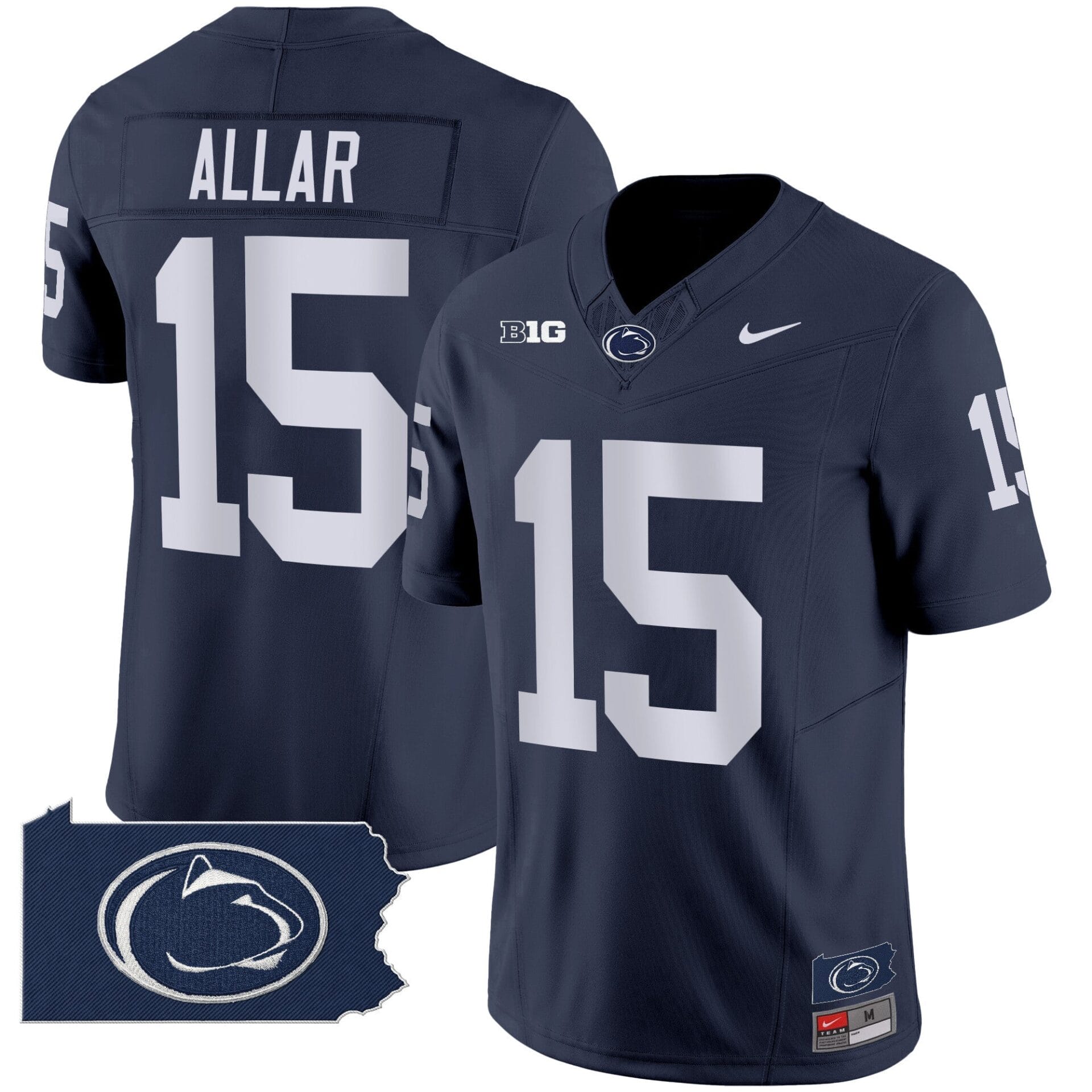 Penn State Nittany Lions 2024 Home Patch Vapor Limited Jersey - All Stitched - Image 15