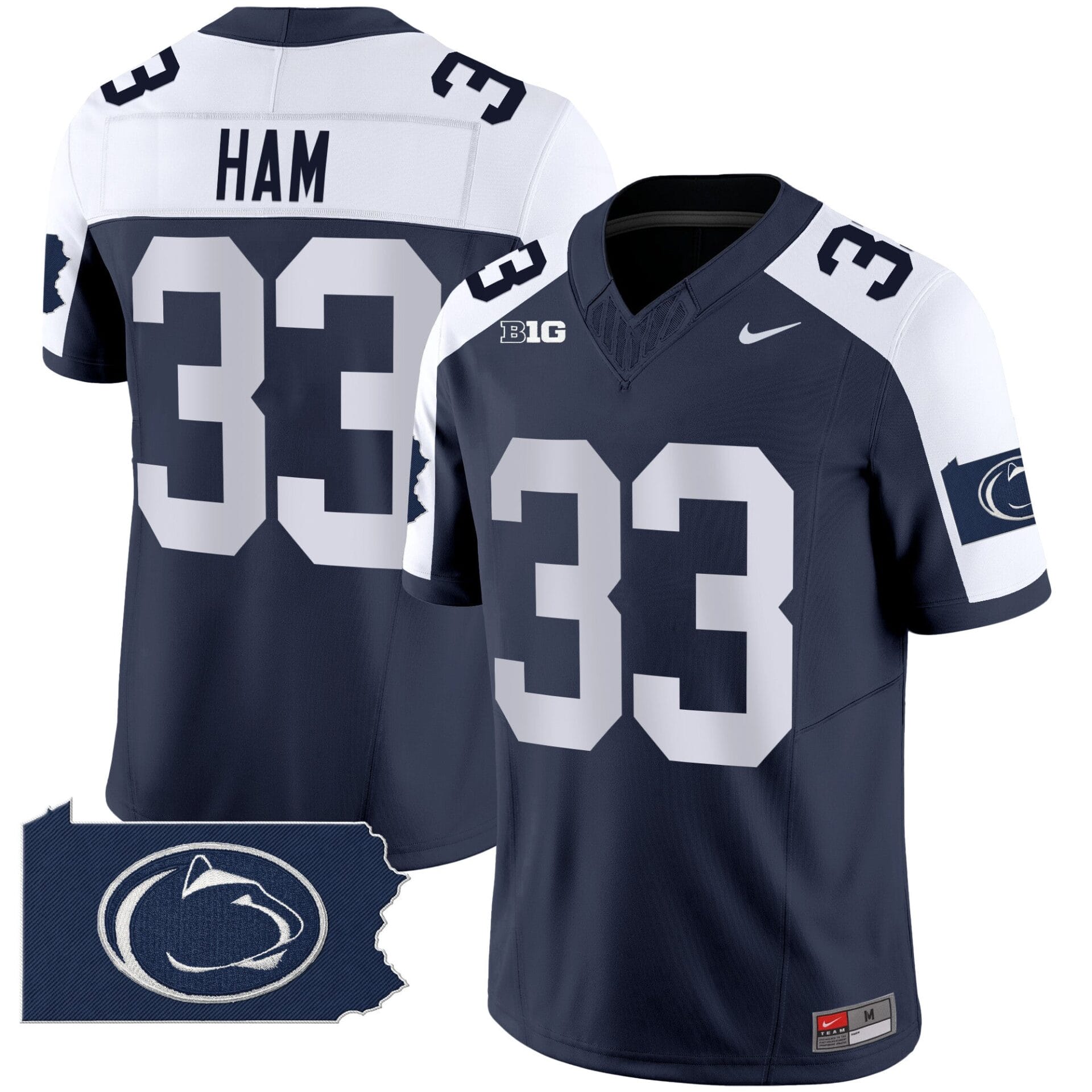 Penn State Nittany Lions 2024 Home Patch Vapor Limited Jersey - All Stitched - Image 11
