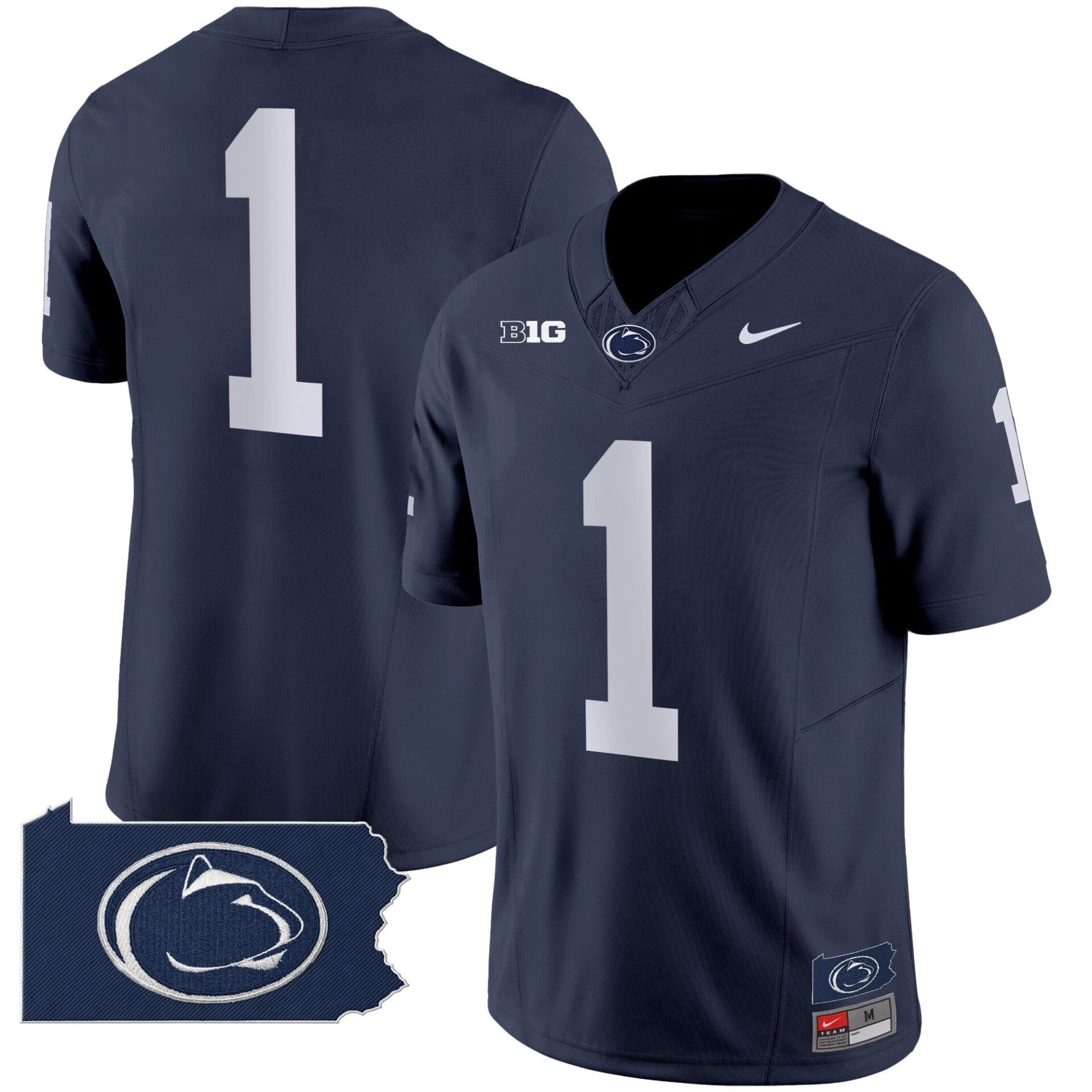 Penn State Nittany Lions 2024 Home Patch Vapor Limited Jersey - All Stitched - Image 21