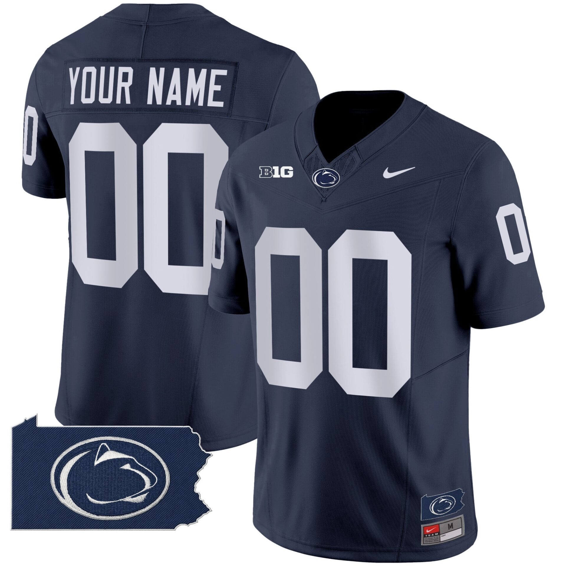 Penn State Nittany Lions 2024 Home Patch Vapor Limited Custom Jersey - All Stitched - Image 3