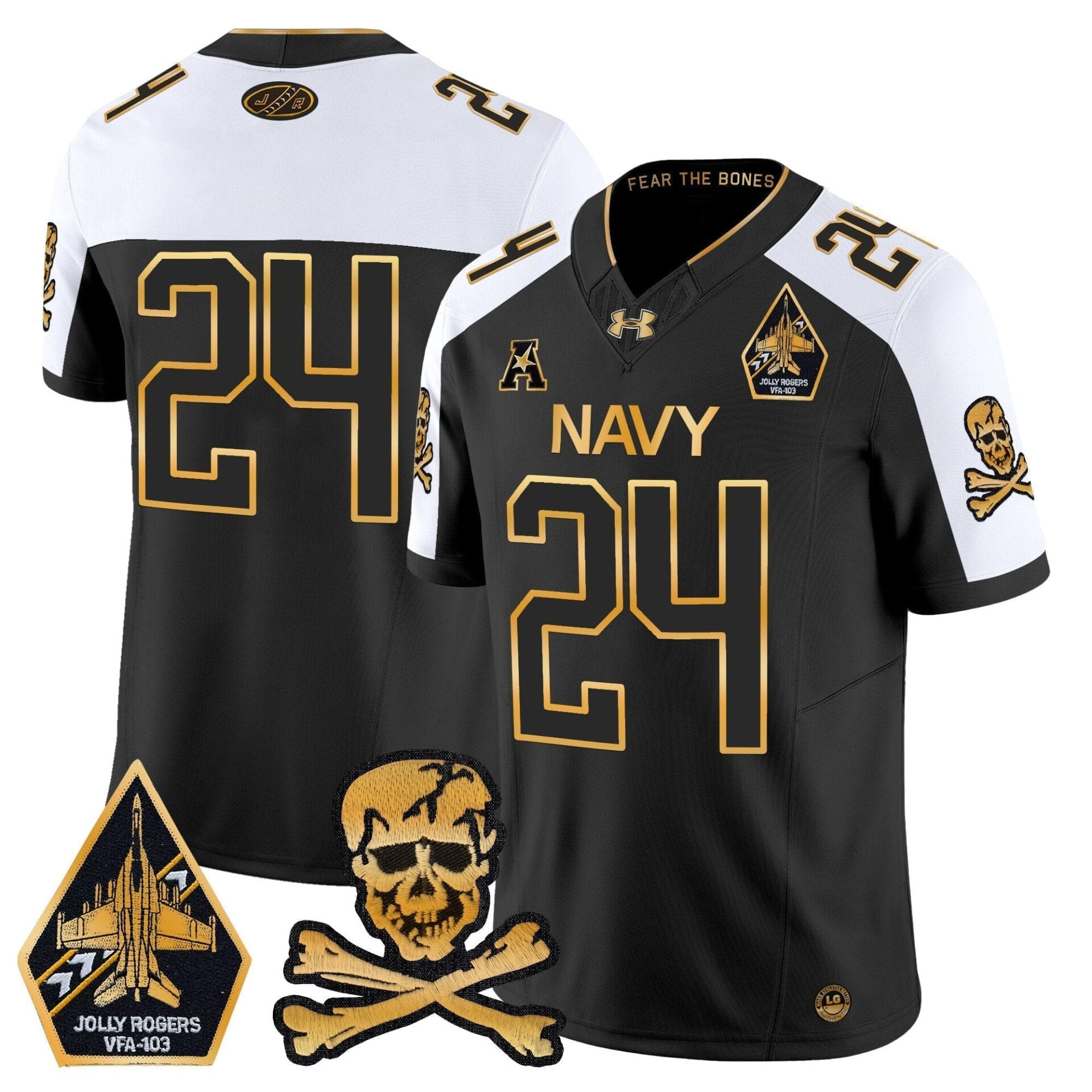 Navy Midshipmen 2024 Gold Vapor Limited Jersey - All Stitched - Image 8