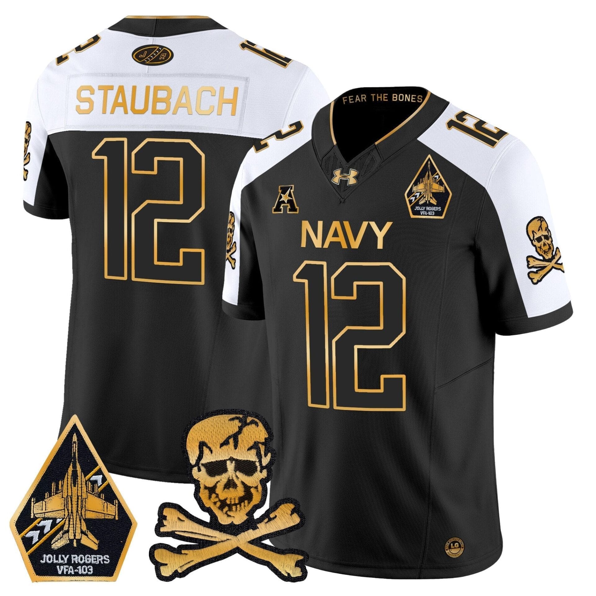 Navy Midshipmen 2024 Gold Vapor Limited Jersey - All Stitched - Image 5