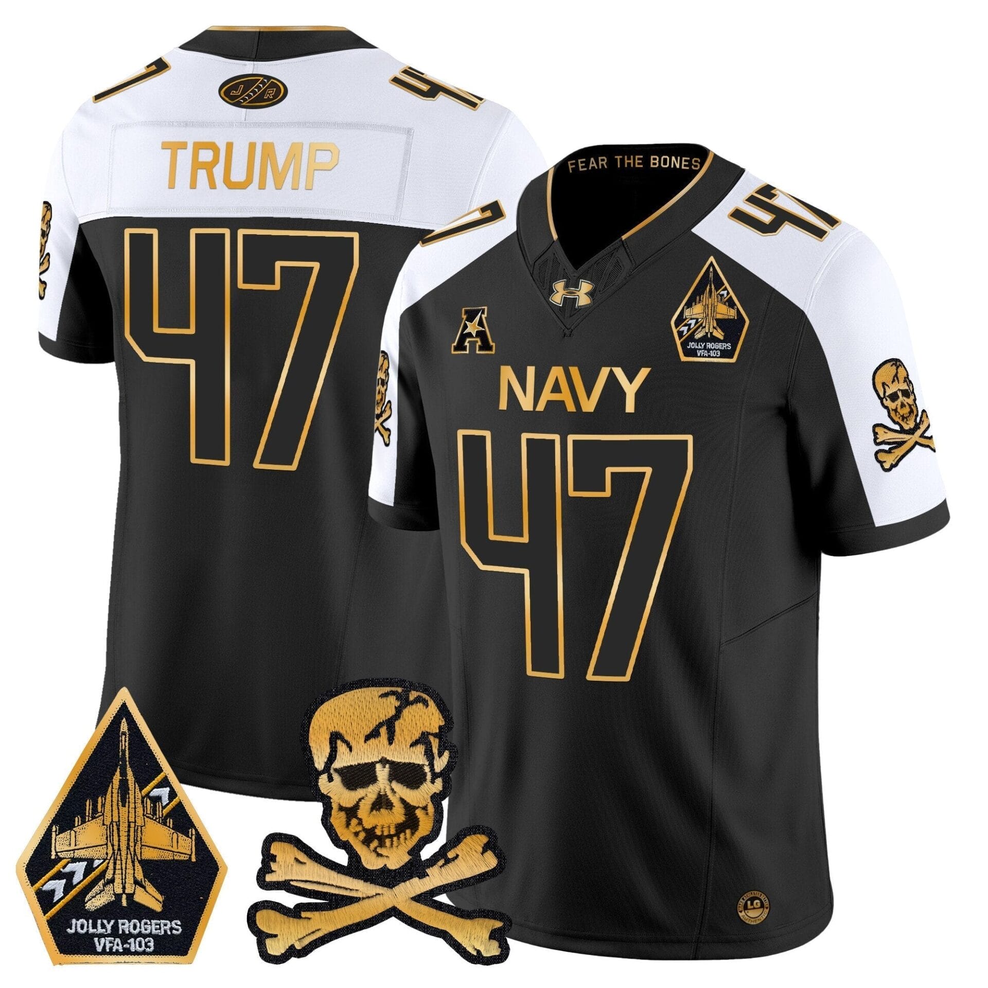 Navy Midshipmen 2024 Gold Vapor Limited Jersey - All Stitched - Image 7