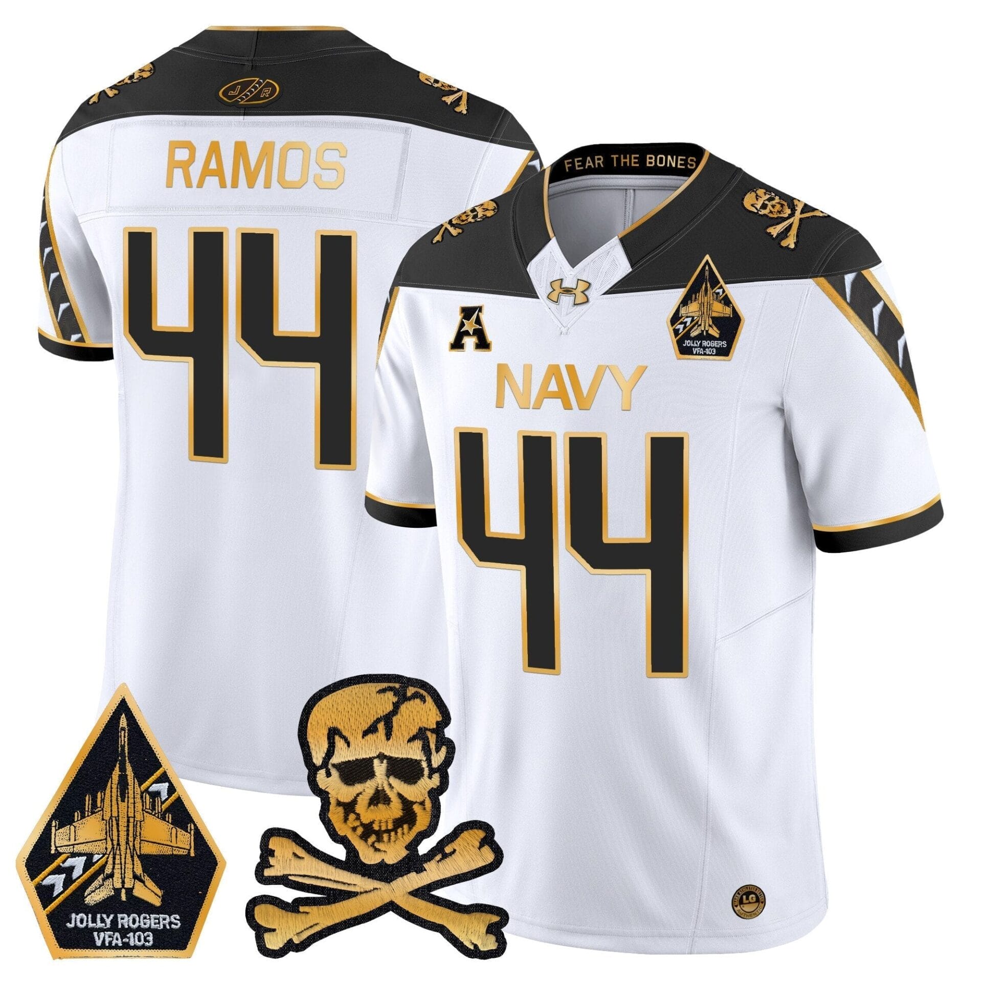 Navy Midshipmen 2024 Gold Vapor Limited Jersey - All Stitched - Image 13