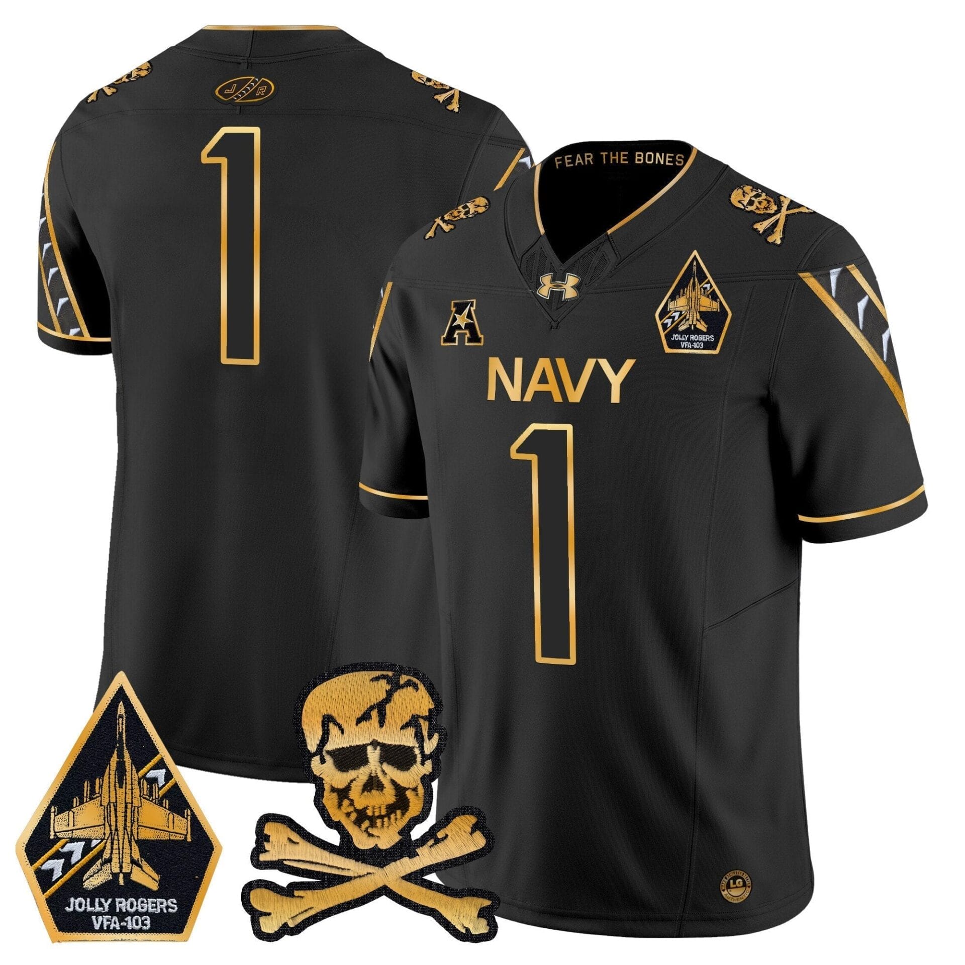 Navy Midshipmen 2024 Gold Vapor Limited Jersey - All Stitched - Image 29