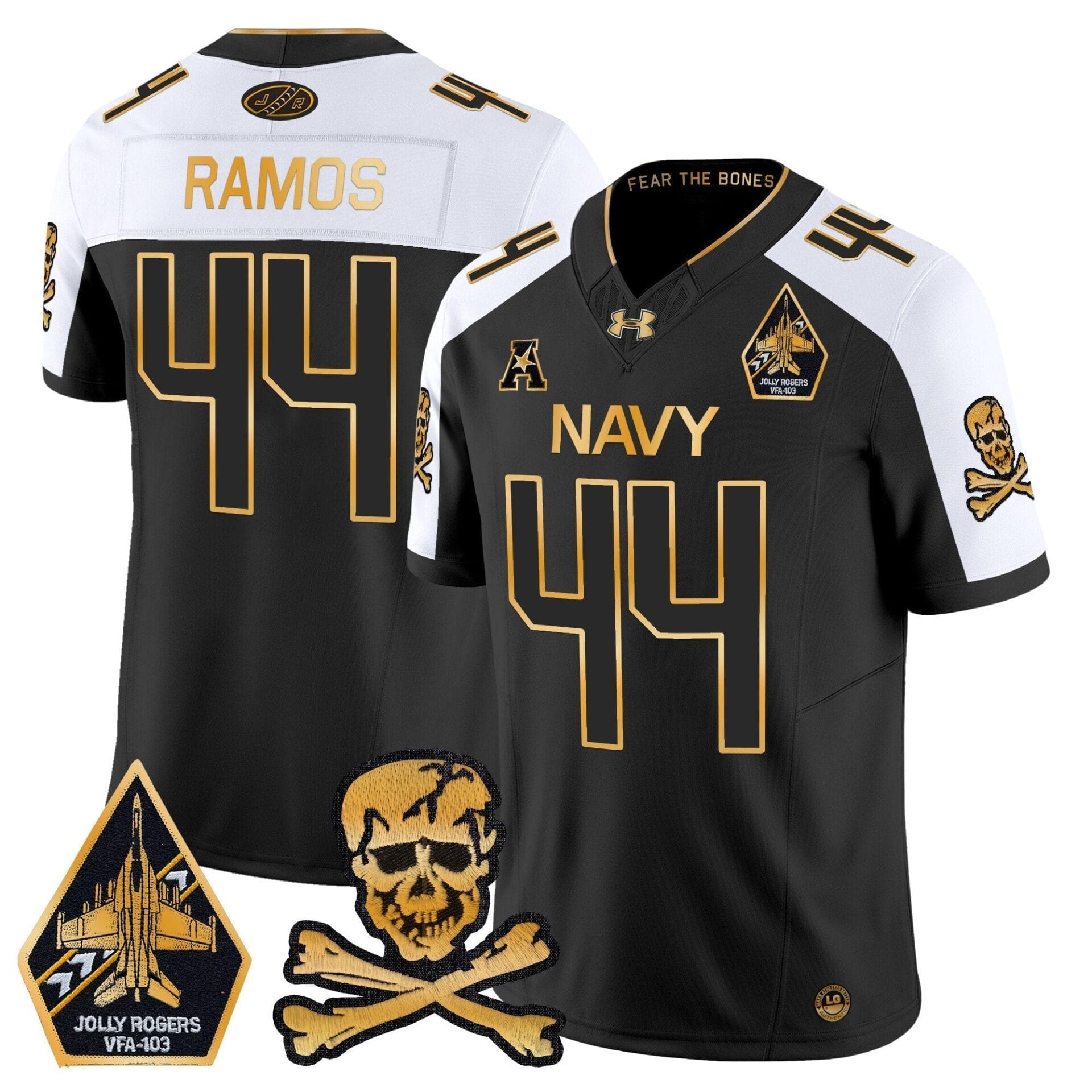 Navy Midshipmen 2024 Gold Vapor Limited Jersey - All Stitched - Image 3