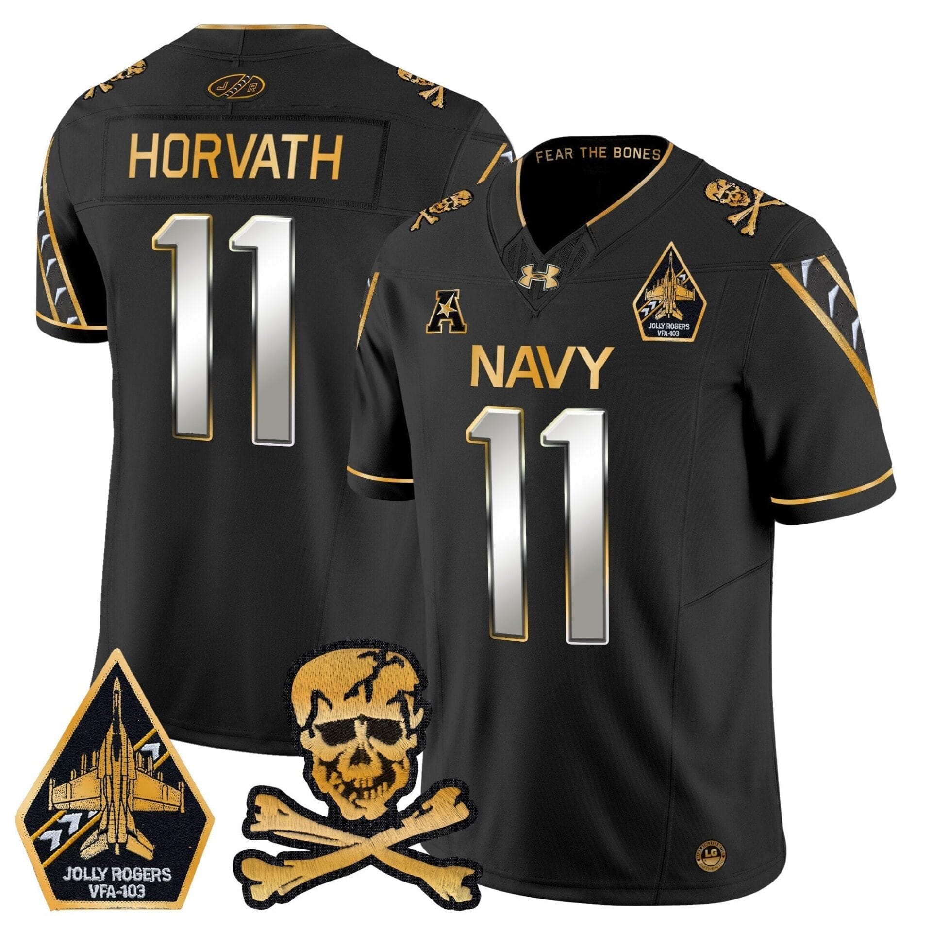 Navy Midshipmen 2024 Gold Vapor Limited Jersey - All Stitched - Image 31