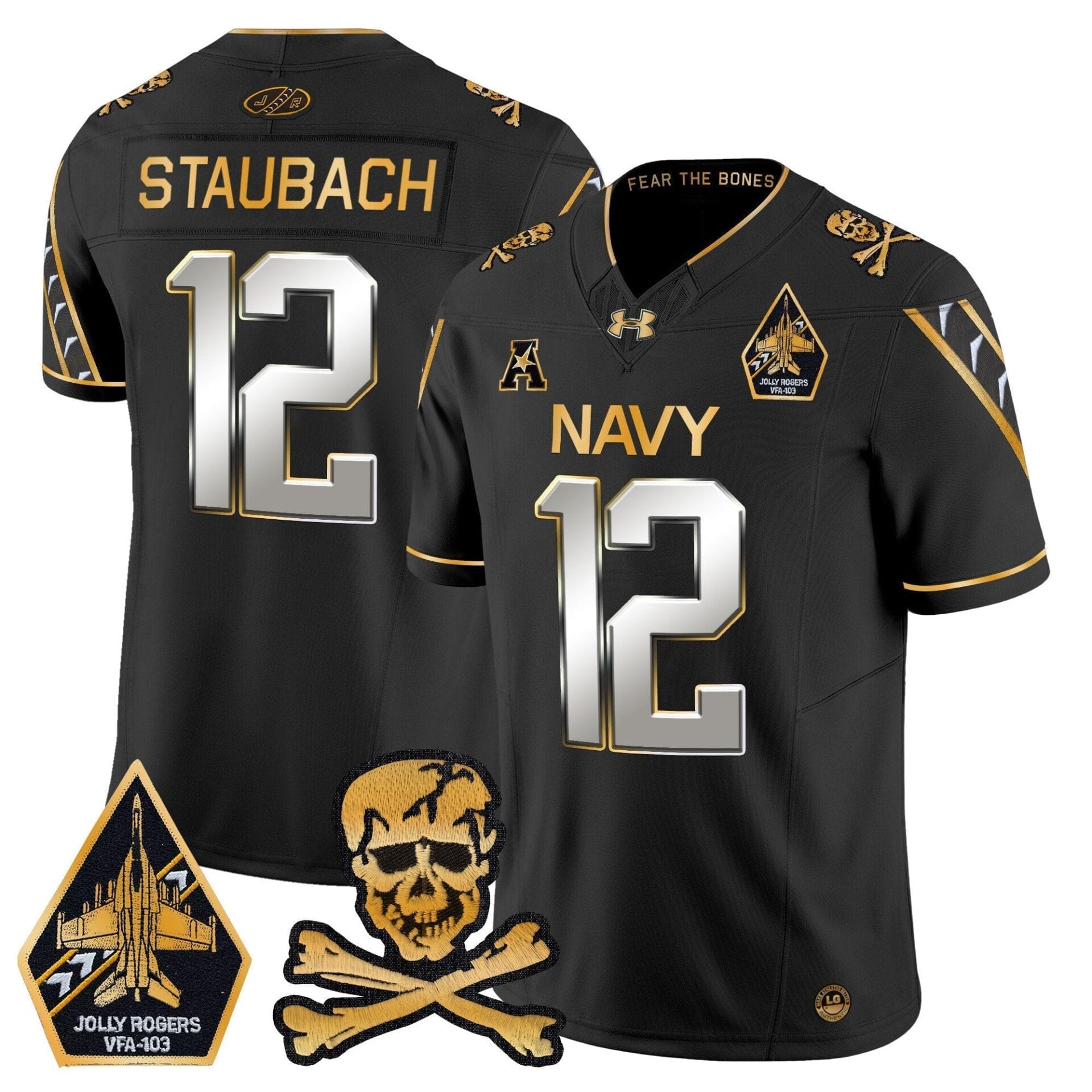Navy Midshipmen 2024 Gold Vapor Limited Jersey - All Stitched - Image 35