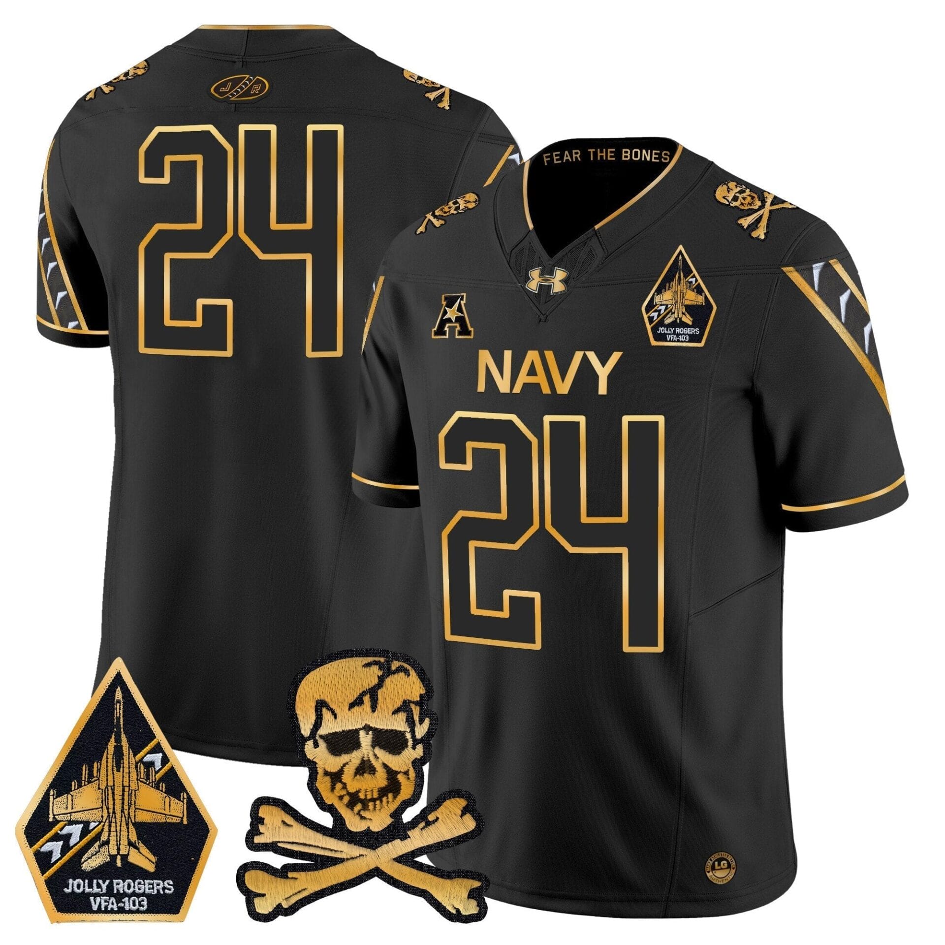 Navy Midshipmen 2024 Gold Vapor Limited Jersey - All Stitched - Image 28