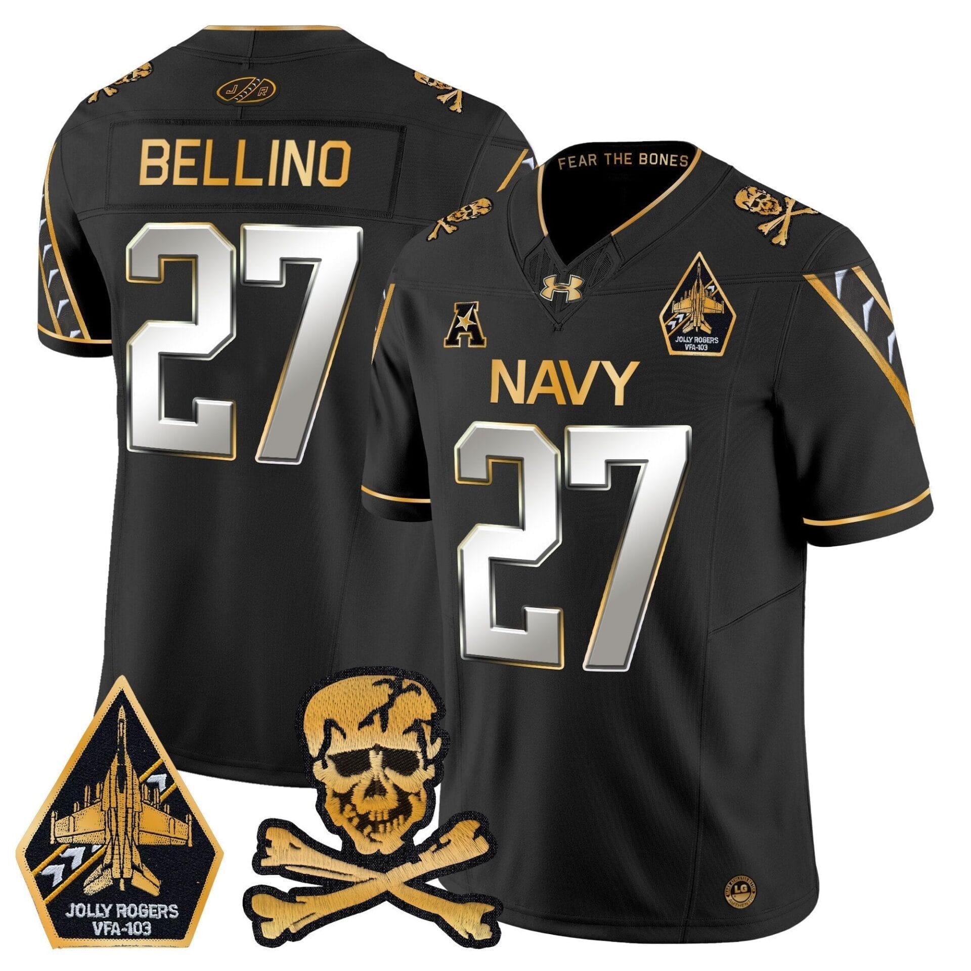 Navy Midshipmen 2024 Gold Vapor Limited Jersey - All Stitched - Image 36