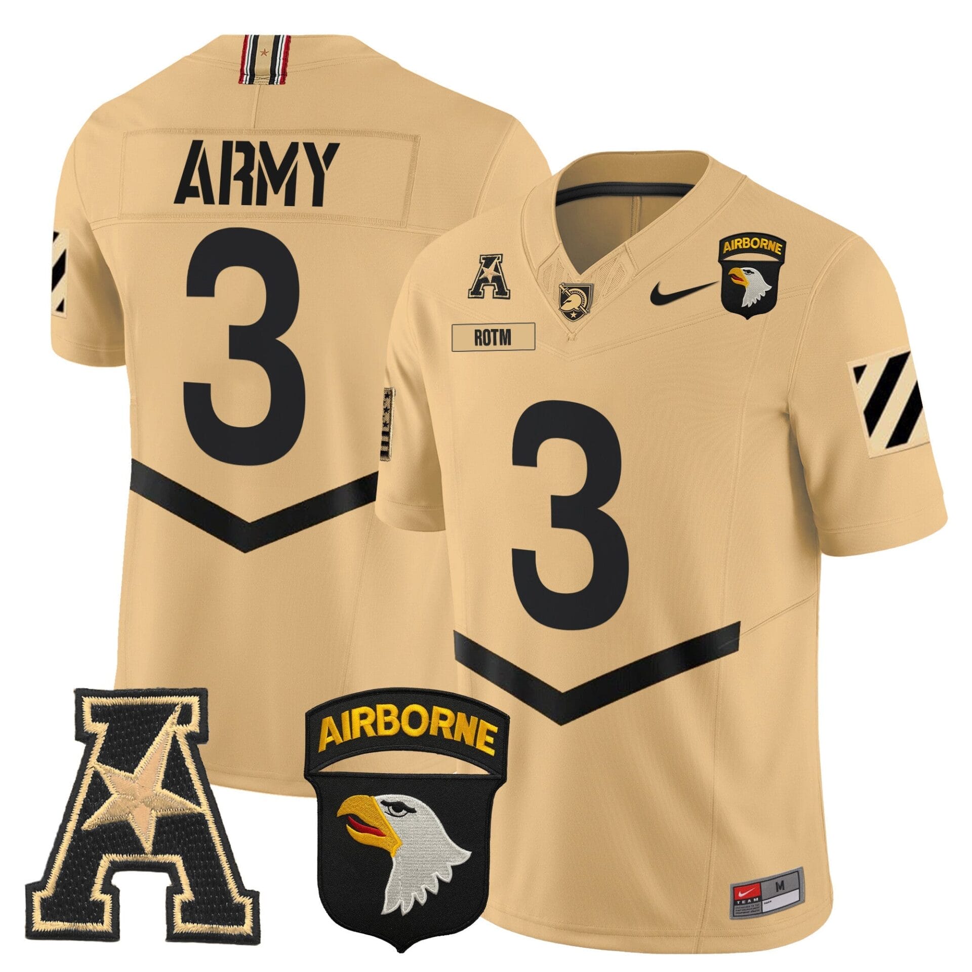 Army Black Knights 101st Airborne Division Patch 2024 Vapor Limited Jersey V3 - All Stitched - Image 7