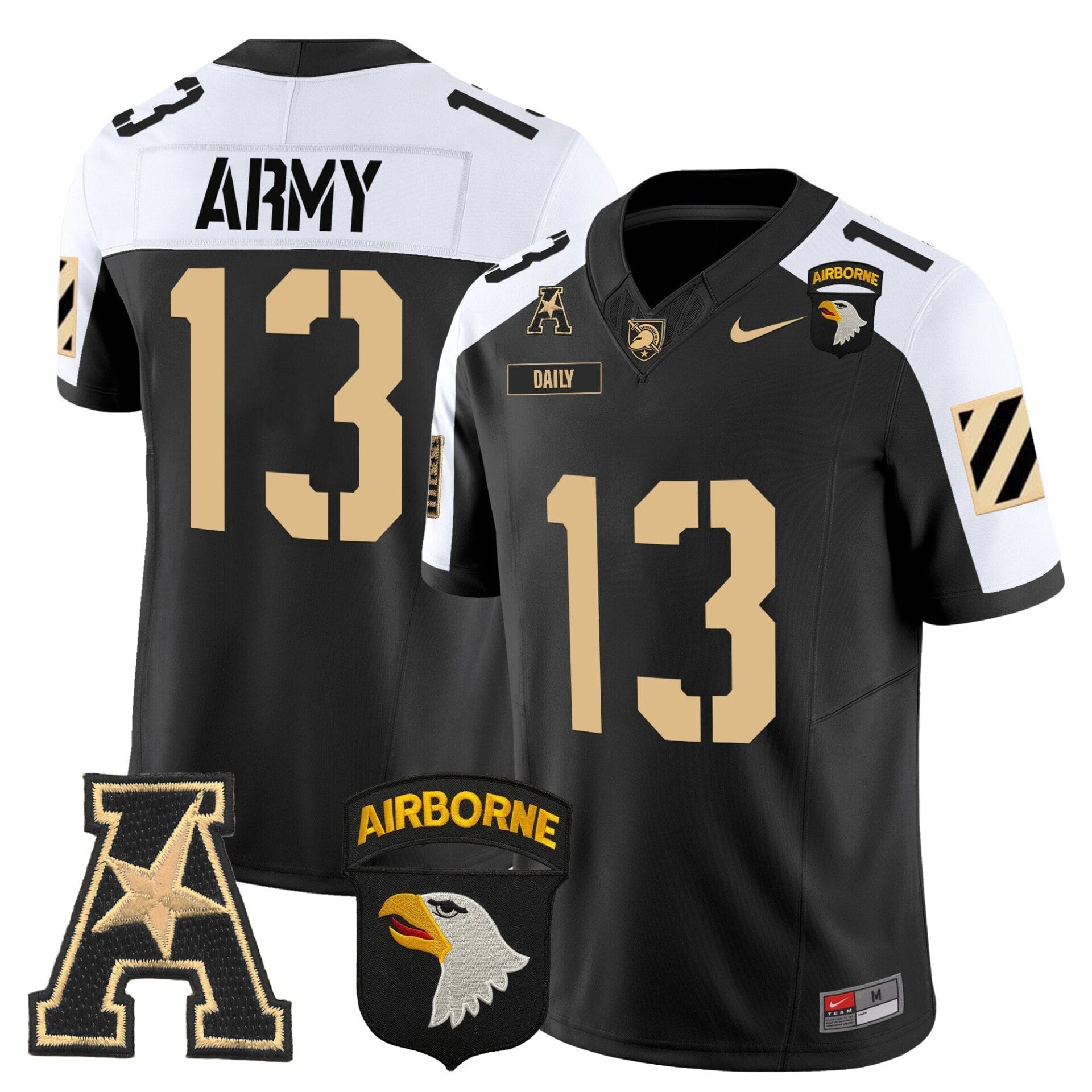 Army Black Knights 101st Airborne Division Patch 2024 Vapor Limited Jersey V3 - All Stitched - Image 10