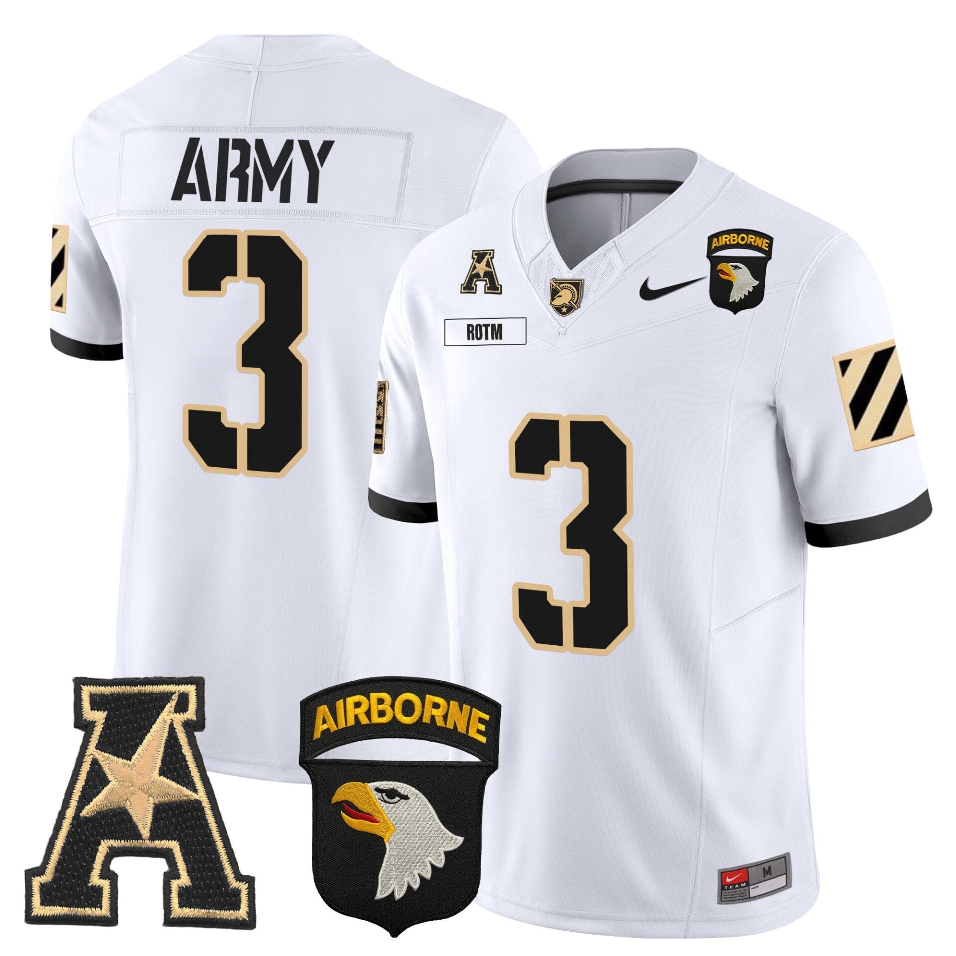Army Black Knights 101st Airborne Division Patch 2024 Vapor Limited Jersey V3 - All Stitched - Image 34