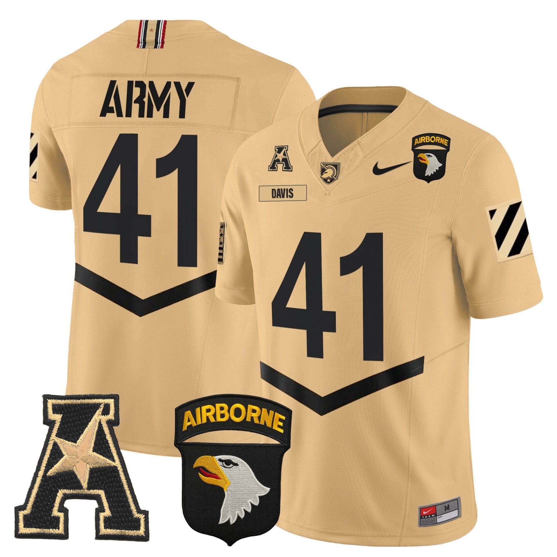 Army Black Knights 101st Airborne Division Patch 2024 Vapor Limited Jersey V3 - All Stitched - Image 4