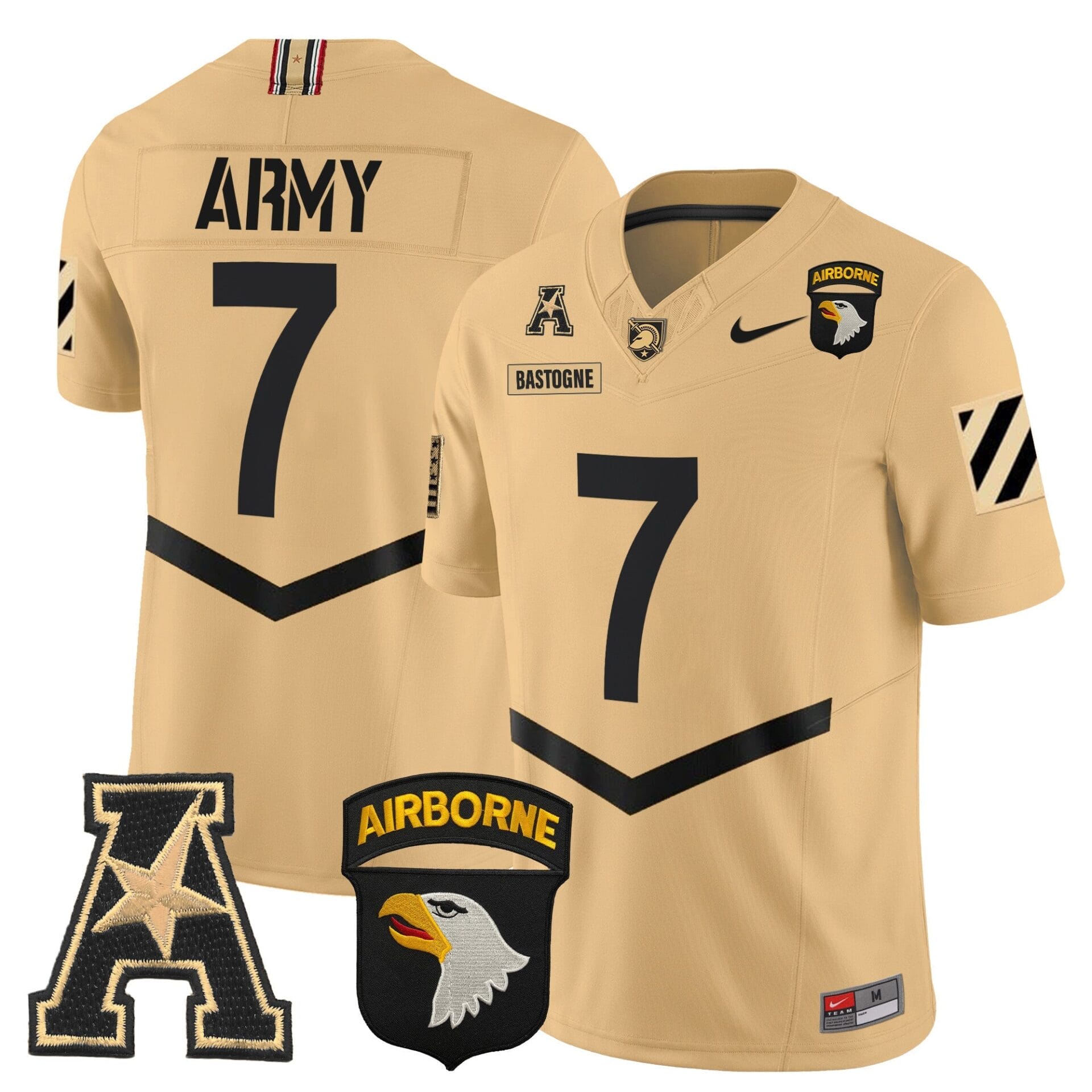 Army Black Knights 101st Airborne Division Patch 2024 Vapor Limited Jersey V3 - All Stitched - Image 6