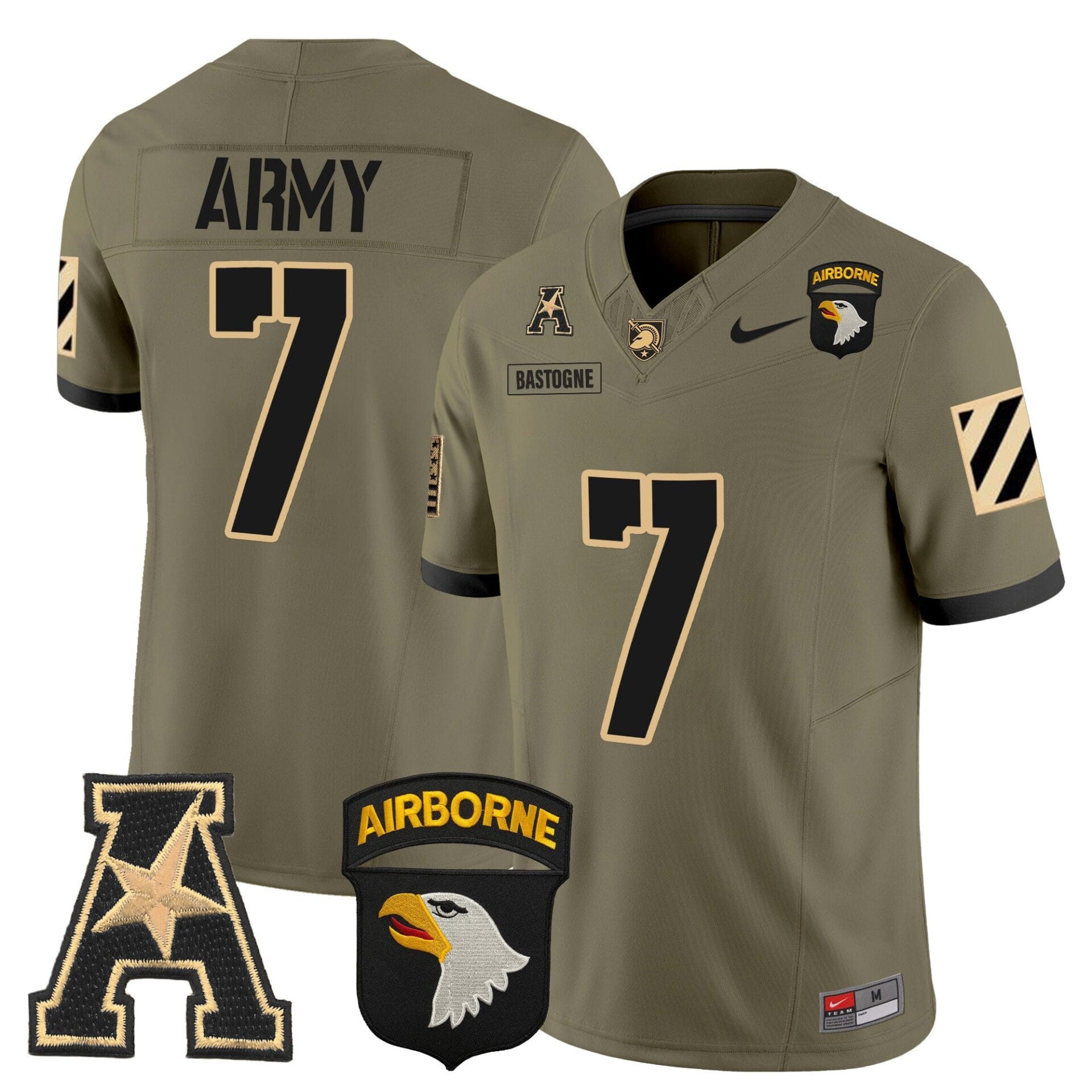 Army Black Knights 101st Airborne Division Patch 2024 Vapor Limited Jersey V3 - All Stitched - Image 42