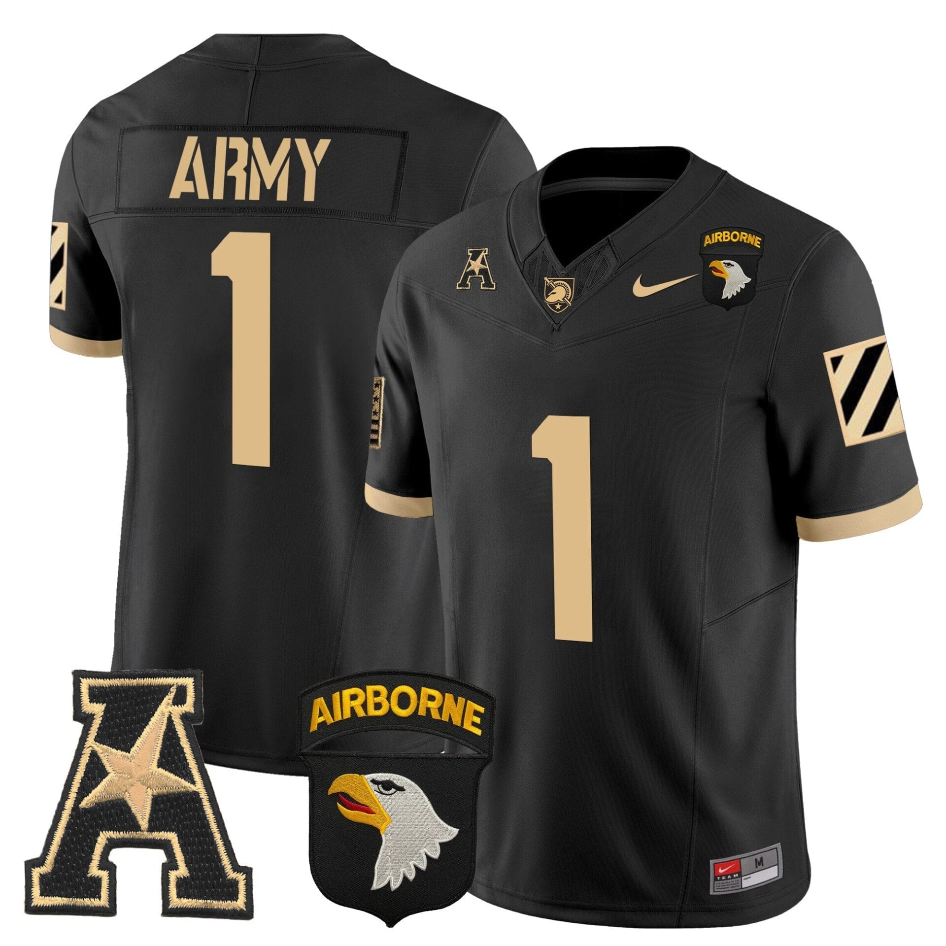 Army Black Knights 101st Airborne Division Patch 2024 Vapor Limited Jersey V3 - All Stitched - Image 27