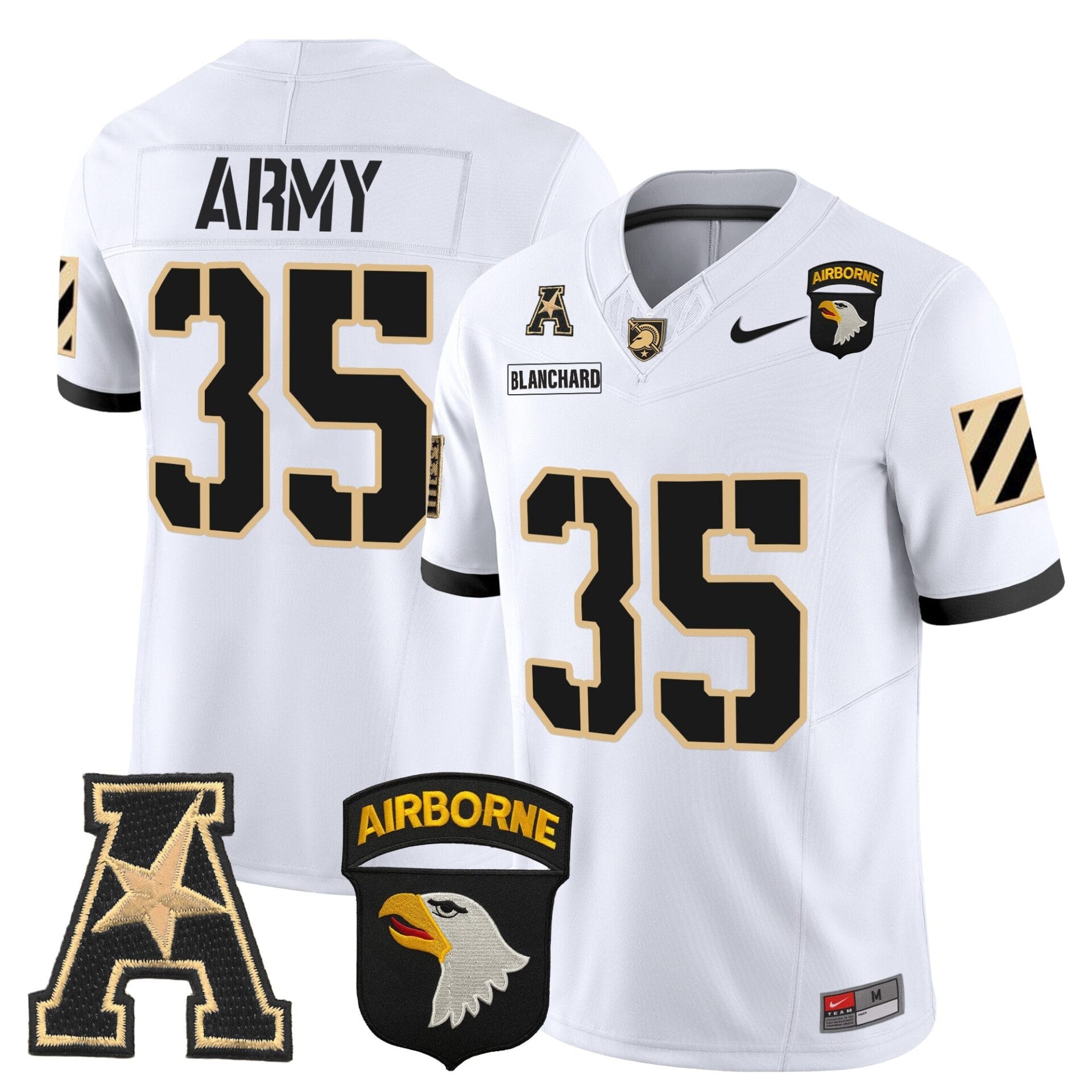 Army Black Knights 101st Airborne Division Patch 2024 Vapor Limited Jersey V3 - All Stitched - Image 32