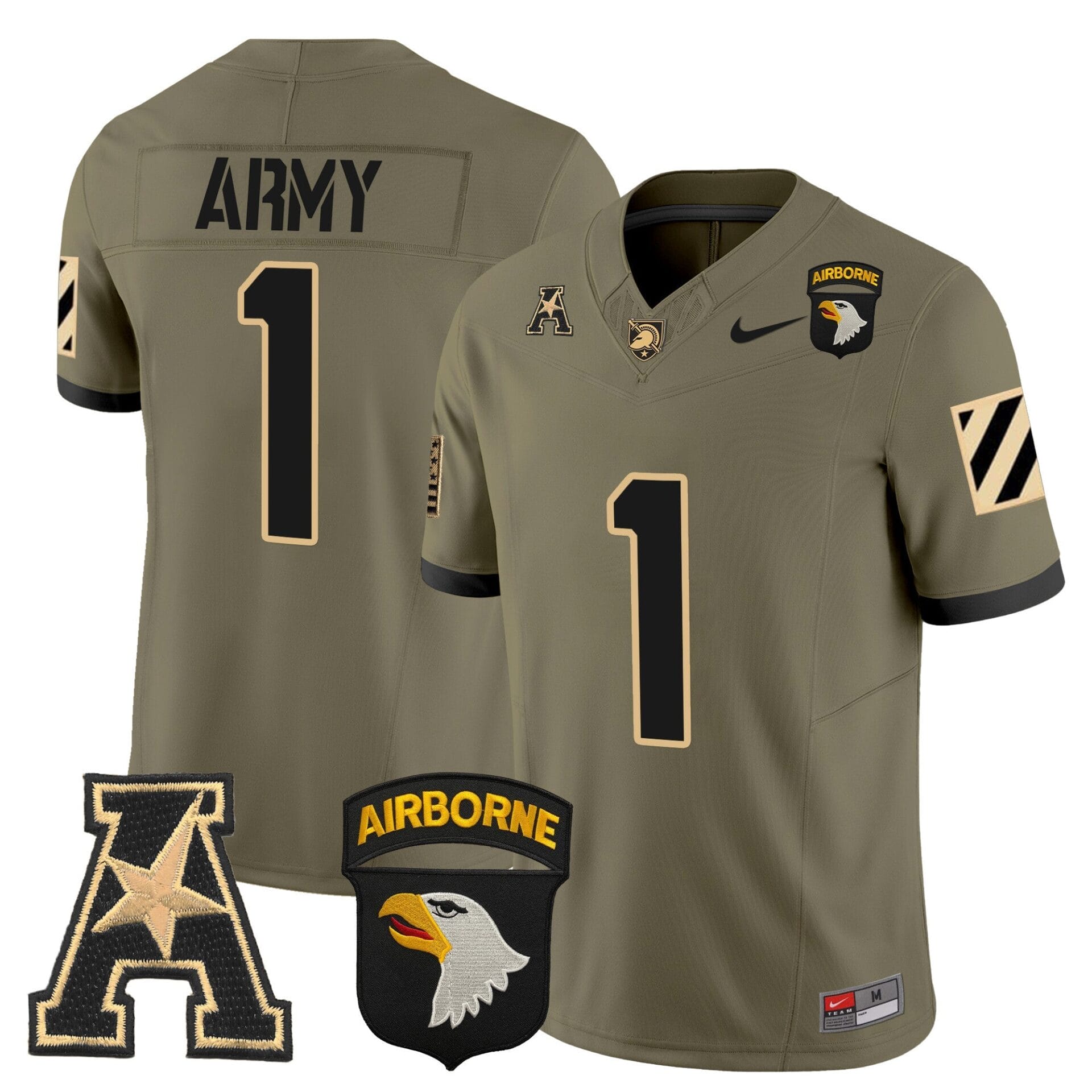 Army Black Knights 101st Airborne Division Patch 2024 Vapor Limited Jersey V3 - All Stitched - Image 45