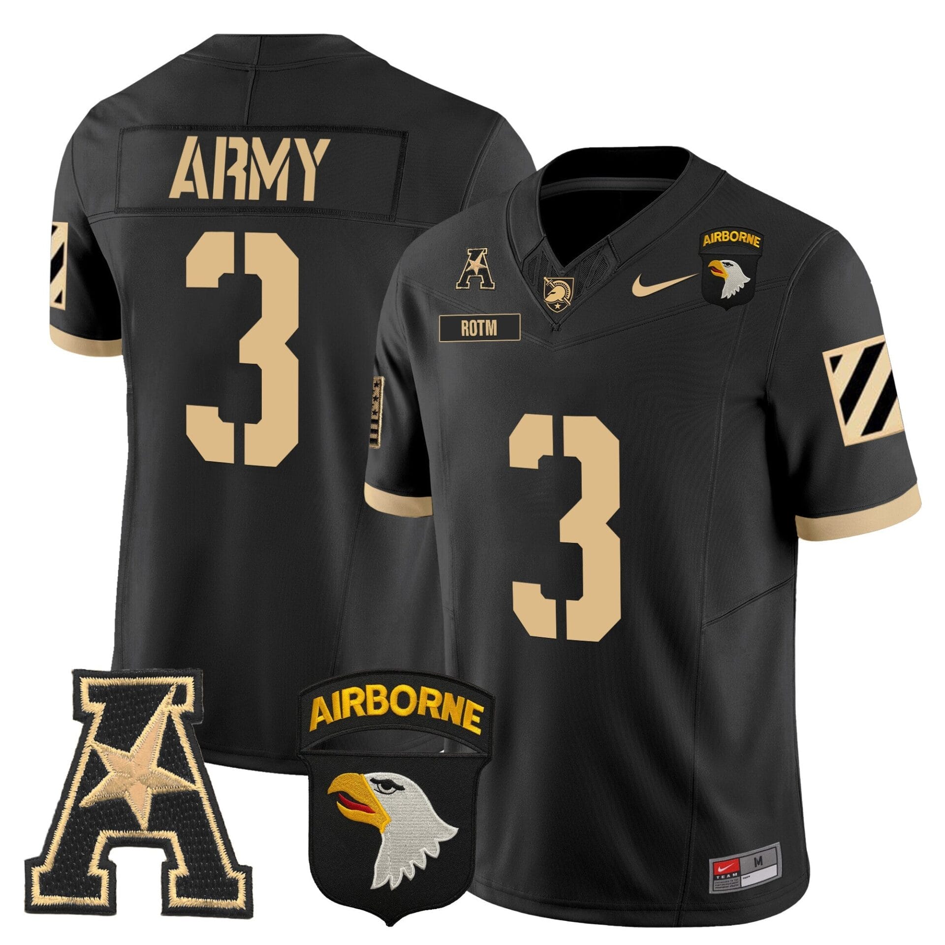 Army Black Knights 101st Airborne Division Patch 2024 Vapor Limited Jersey V3 - All Stitched - Image 25