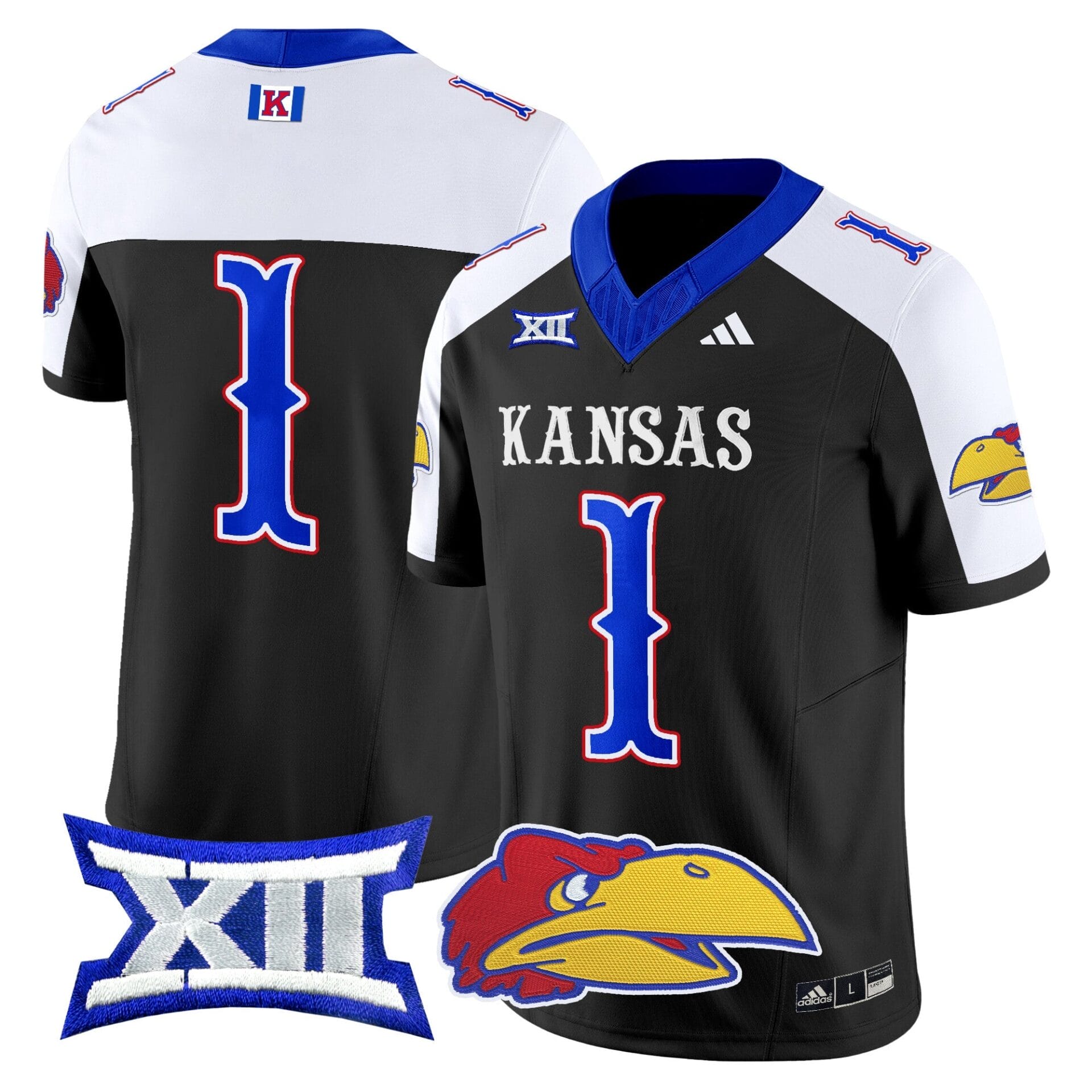 Kansas Jayhawks 2024 Vapor Limited Jersey V2 - All Stitched - Image 14