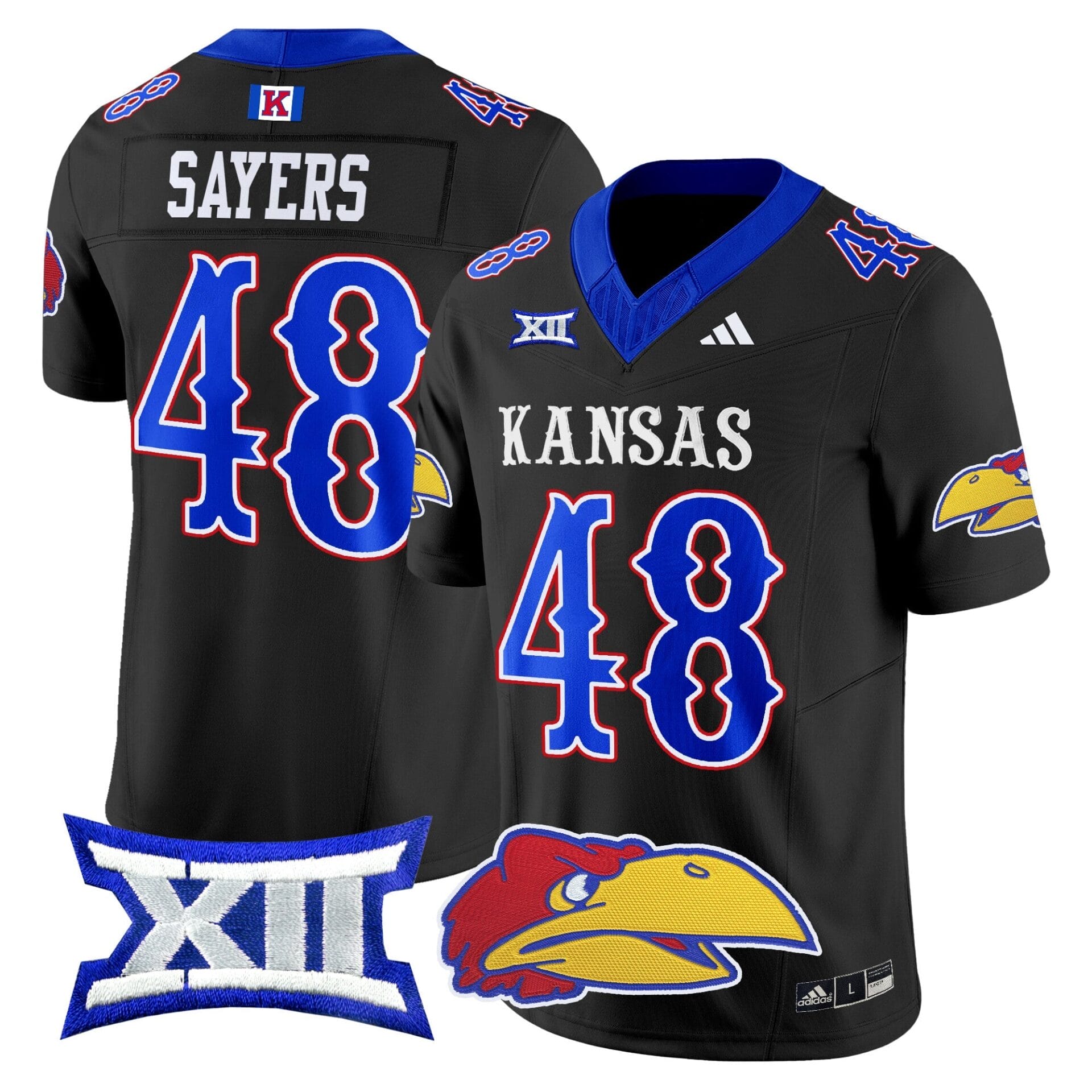 Kansas Jayhawks 2024 Vapor Limited Jersey V2 - All Stitched - Image 40