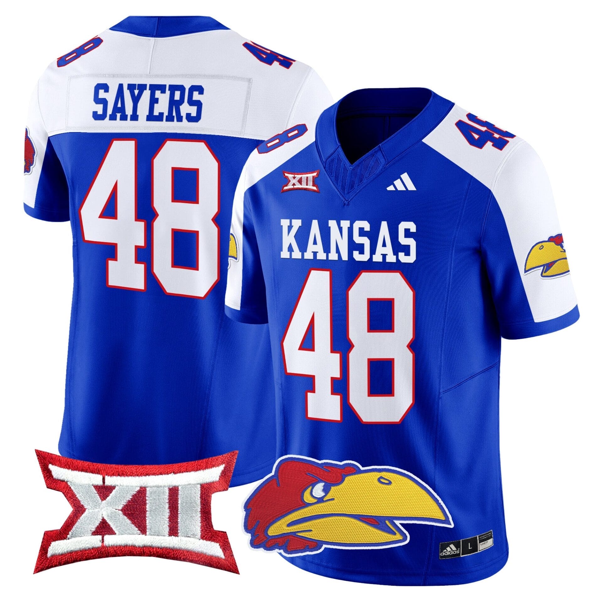 Kansas Jayhawks 2024 Vapor Limited Jersey V2 - All Stitched - Image 5