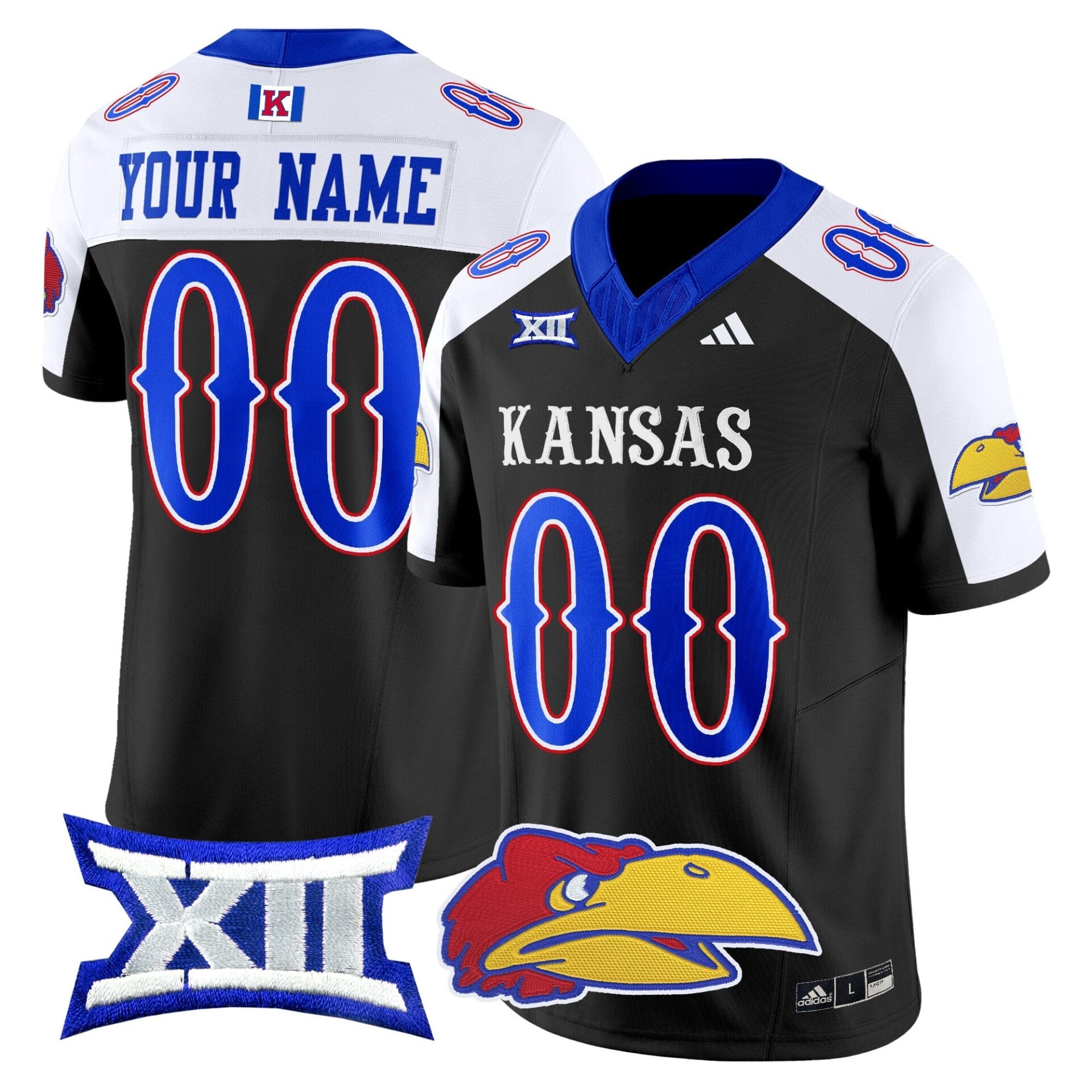 Kansas Jayhawks 2024 Vapor Limited Custom Jersey V2 - All Stitched - Image 2