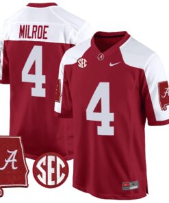 Alabama Crimson Tide 2024 Alabama Map Patch Game Jersey - All Stitched