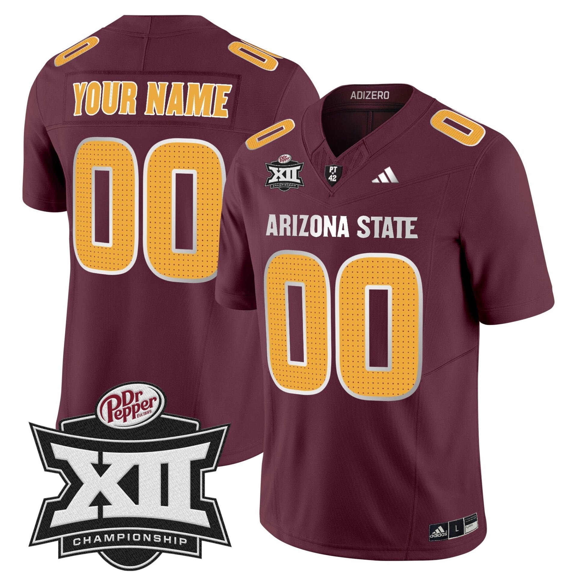 Sun Devils 2024 Big 12 Championship Patch Vapor Limited Custom Jersey V2 - All Stitched - Image 5