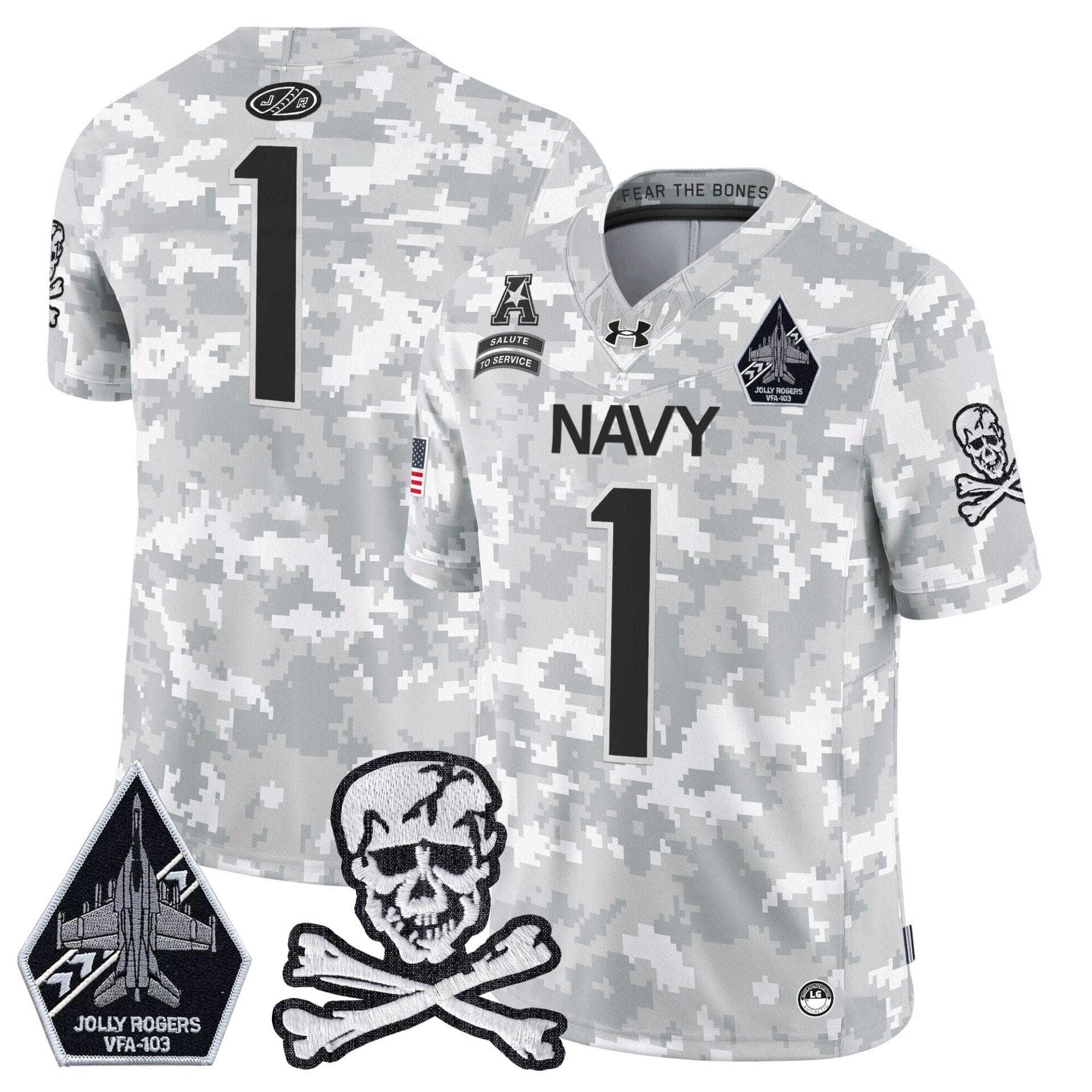 Navy Midshipmen 2024 Salute to Service Vapor Limited Jersey - All Stitched - Image 9
