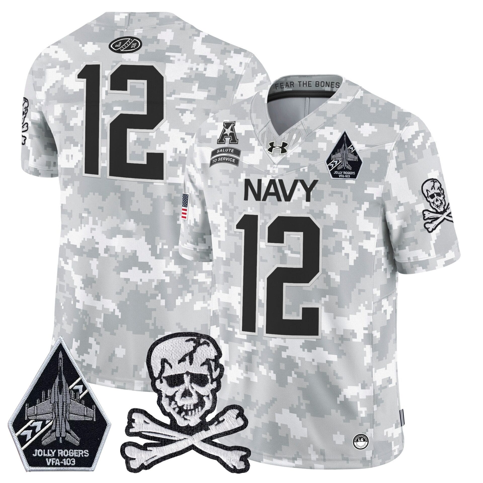 Navy Midshipmen 2024 Salute to Service Vapor Limited Jersey - All Stitched - Image 10