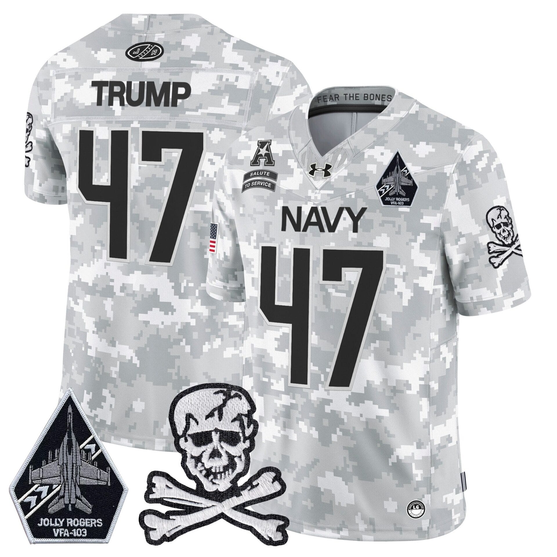 Navy Midshipmen 2024 Salute to Service Vapor Limited Jersey - All Stitched - Image 7