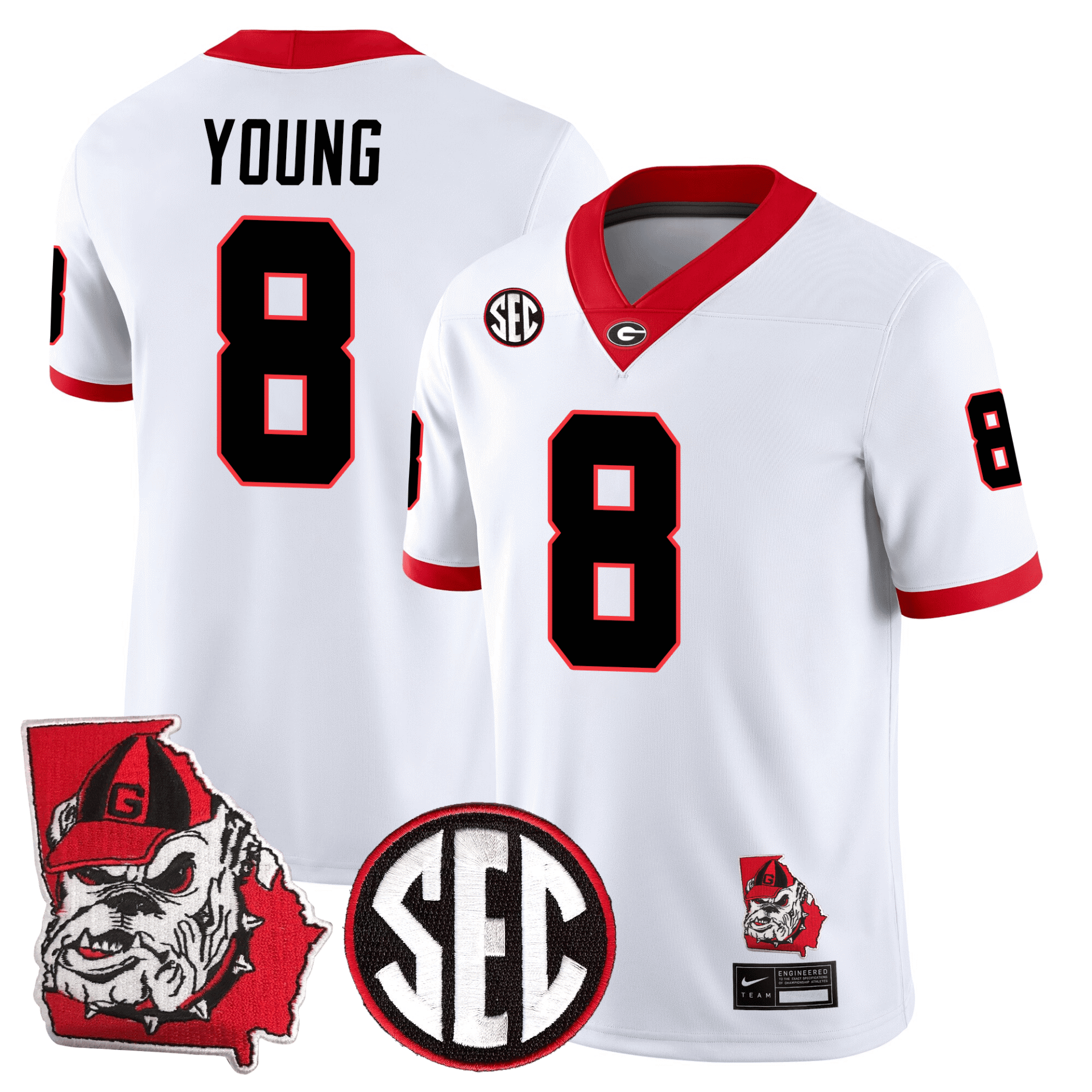 Georgia Bulldogs Football 24/25 Jersey - Georgia State Map Patch - Image 21