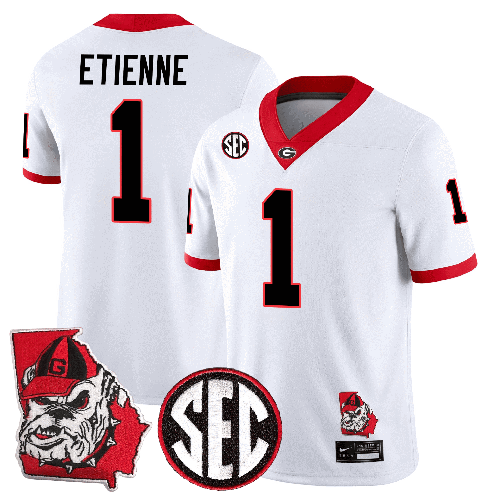 Georgia Bulldogs Football 24/25 Jersey - Georgia State Map Patch - Image 9