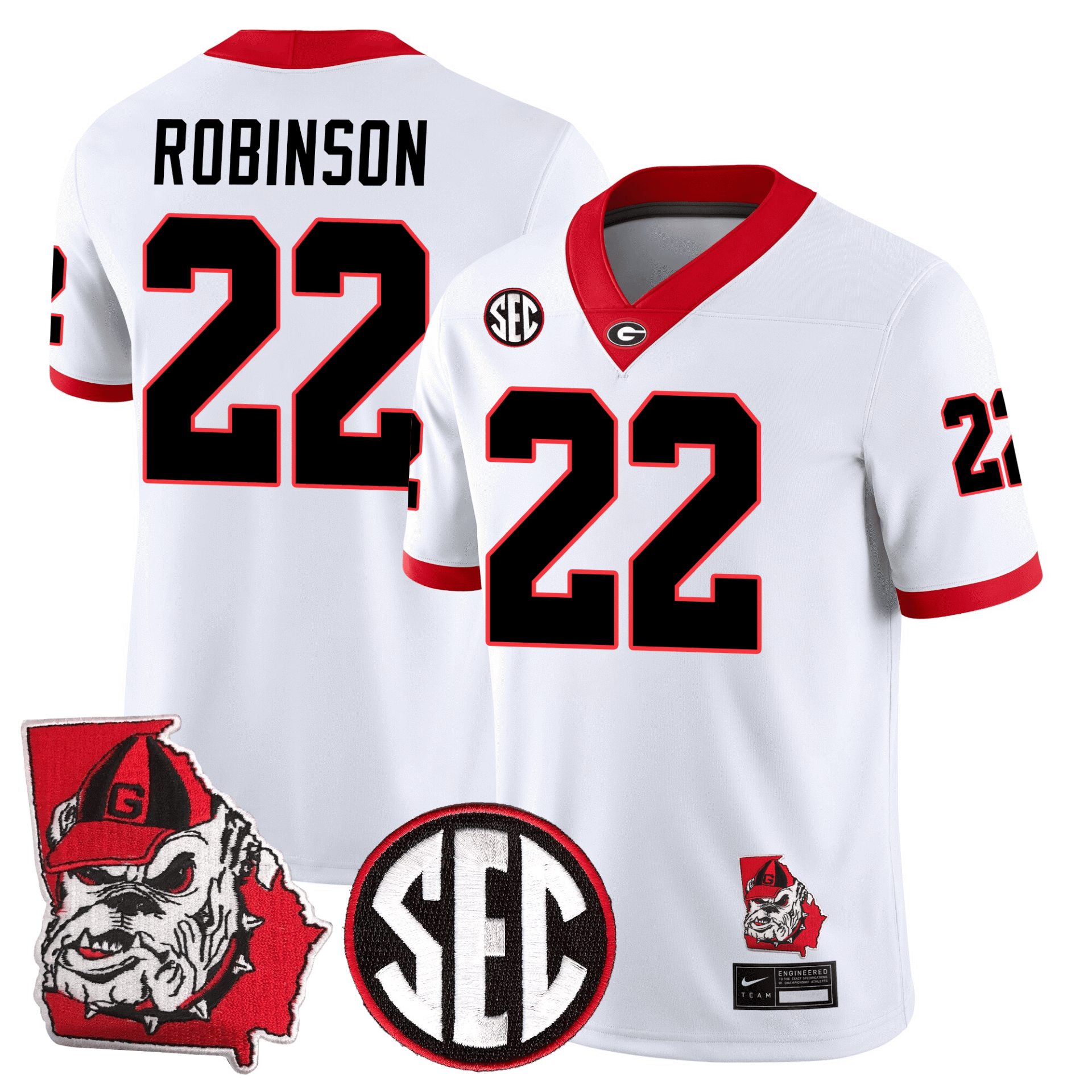 Georgia Bulldogs Football 24/25 Jersey - Georgia State Map Patch - Image 15