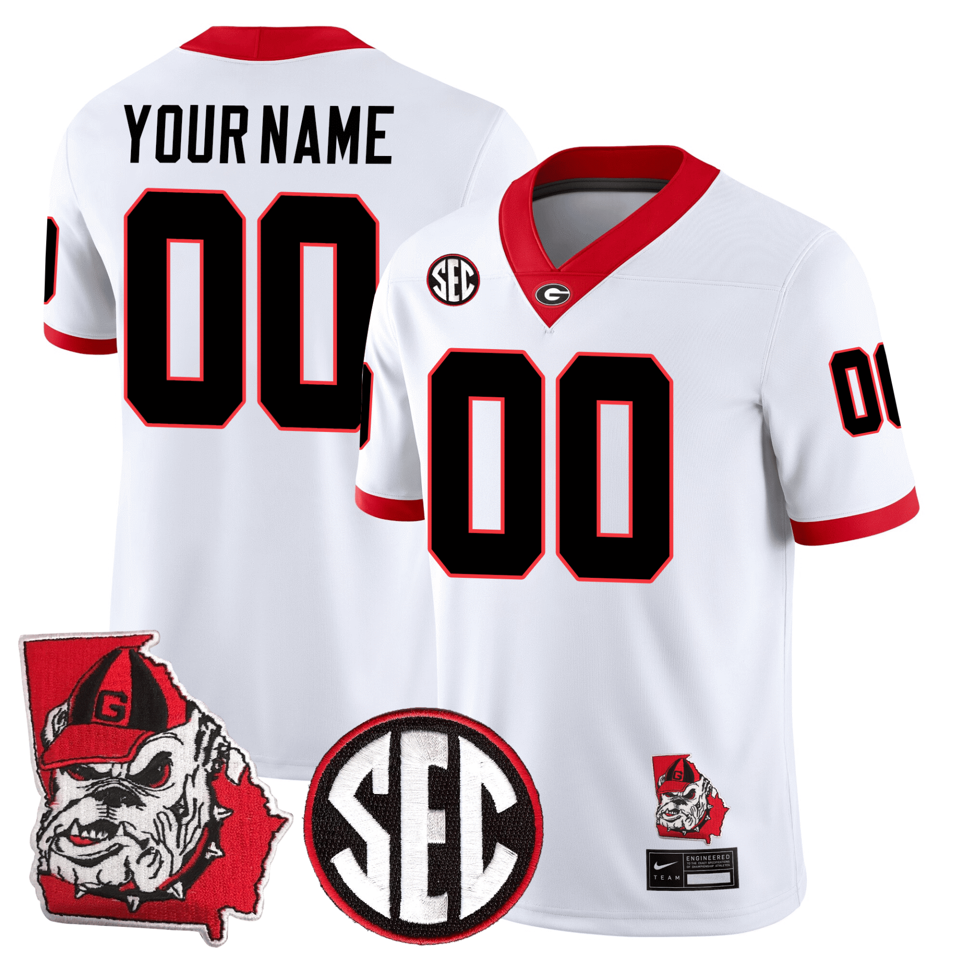 Georgia Bulldogs Football 24/25 Jersey - Georgia State Map Patch - Image 27