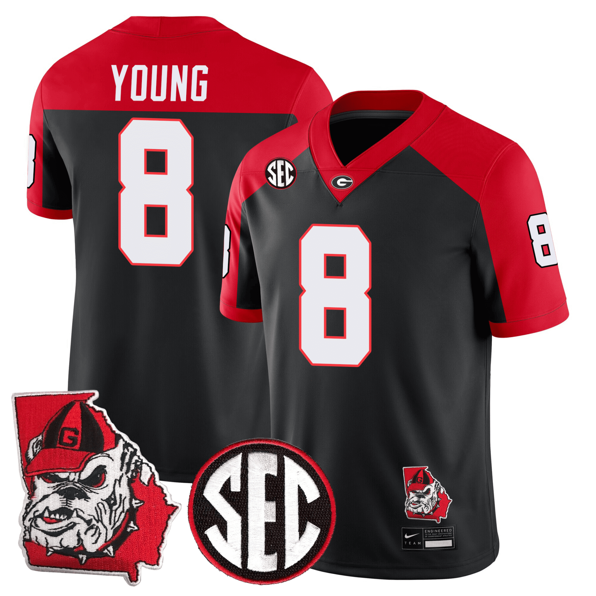 Georgia Bulldogs Football 24/25 Jersey - Georgia State Map Patch - Image 23