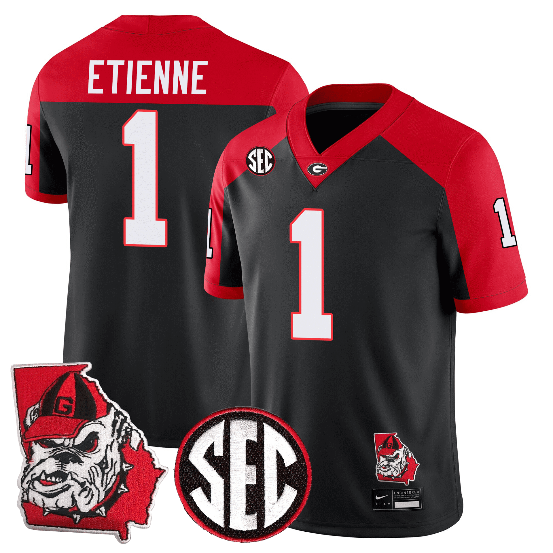 Georgia Bulldogs Football 24/25 Jersey - Georgia State Map Patch - Image 11