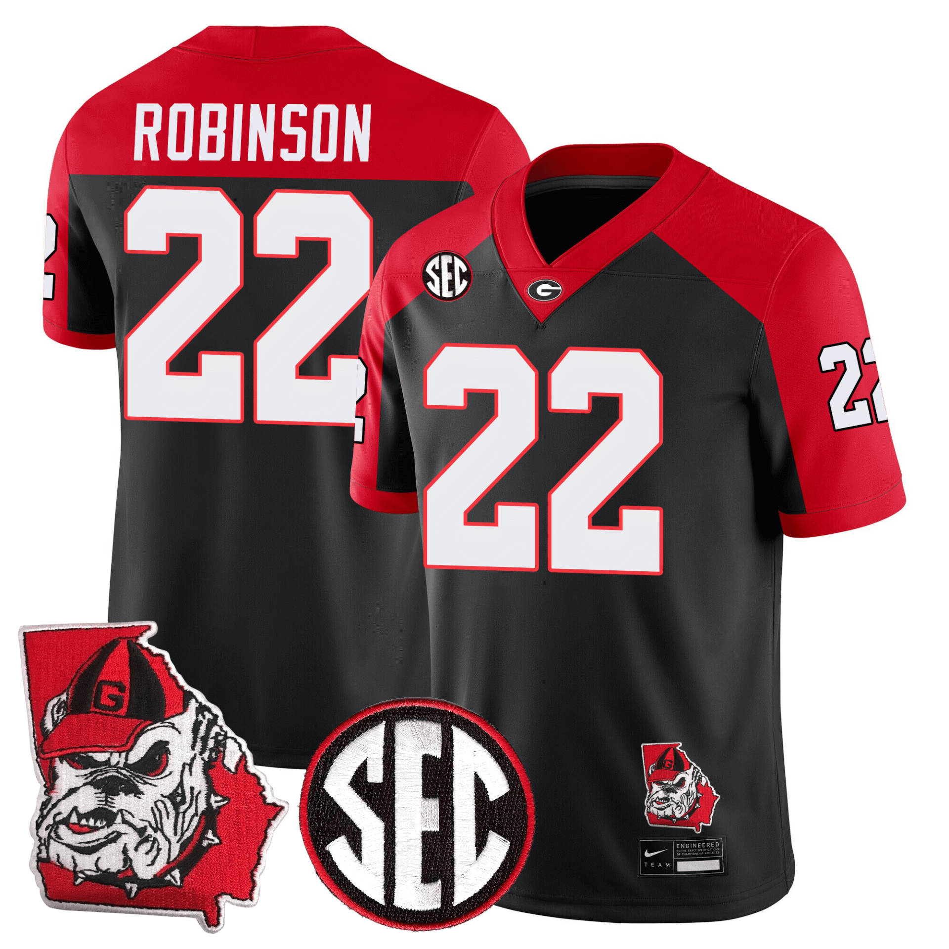 Georgia Bulldogs Football 24/25 Jersey - Georgia State Map Patch - Image 17